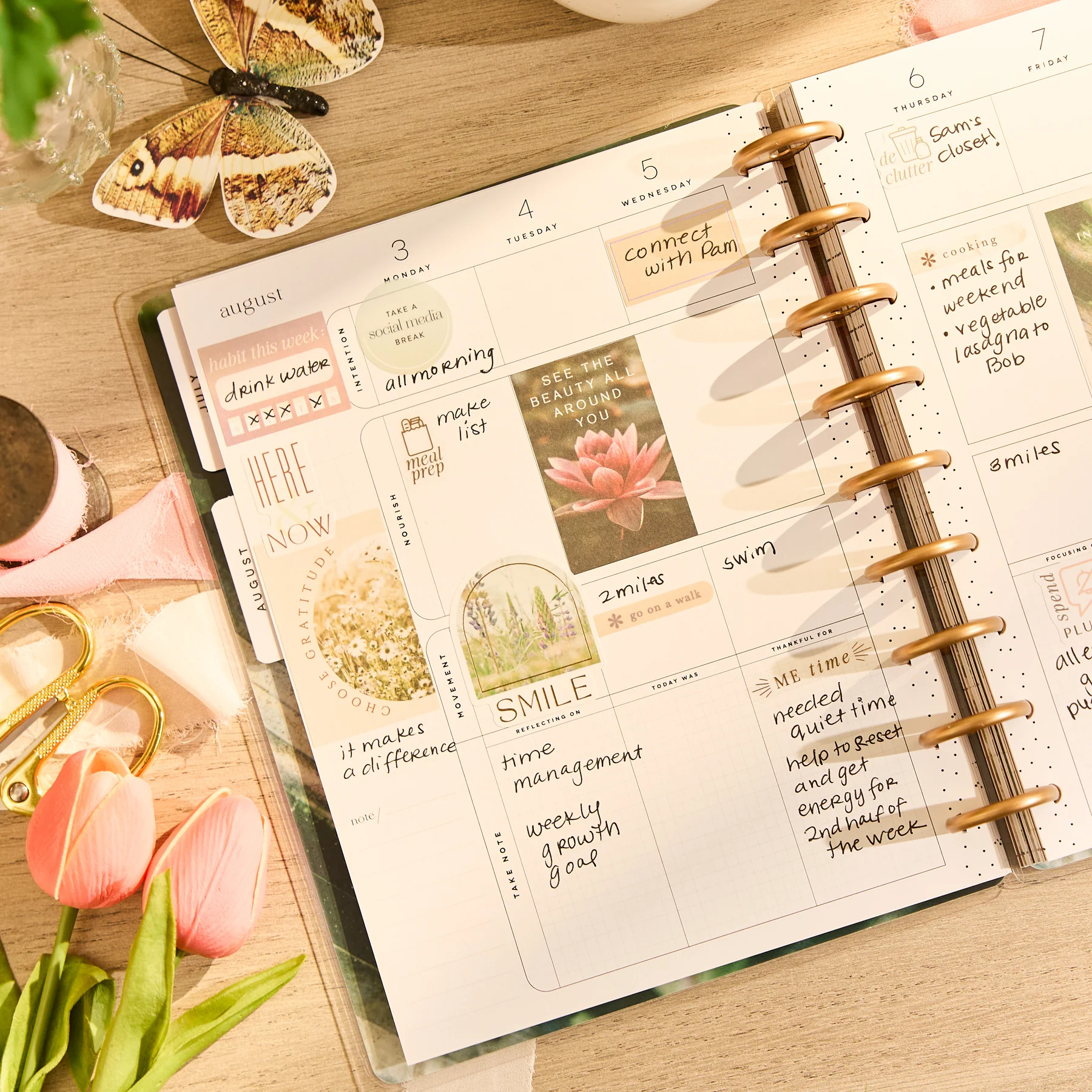 2026–2027 Modern Nature Customizable Wellness Planner - Classic Wellness Layout - 12 Months - Image 5