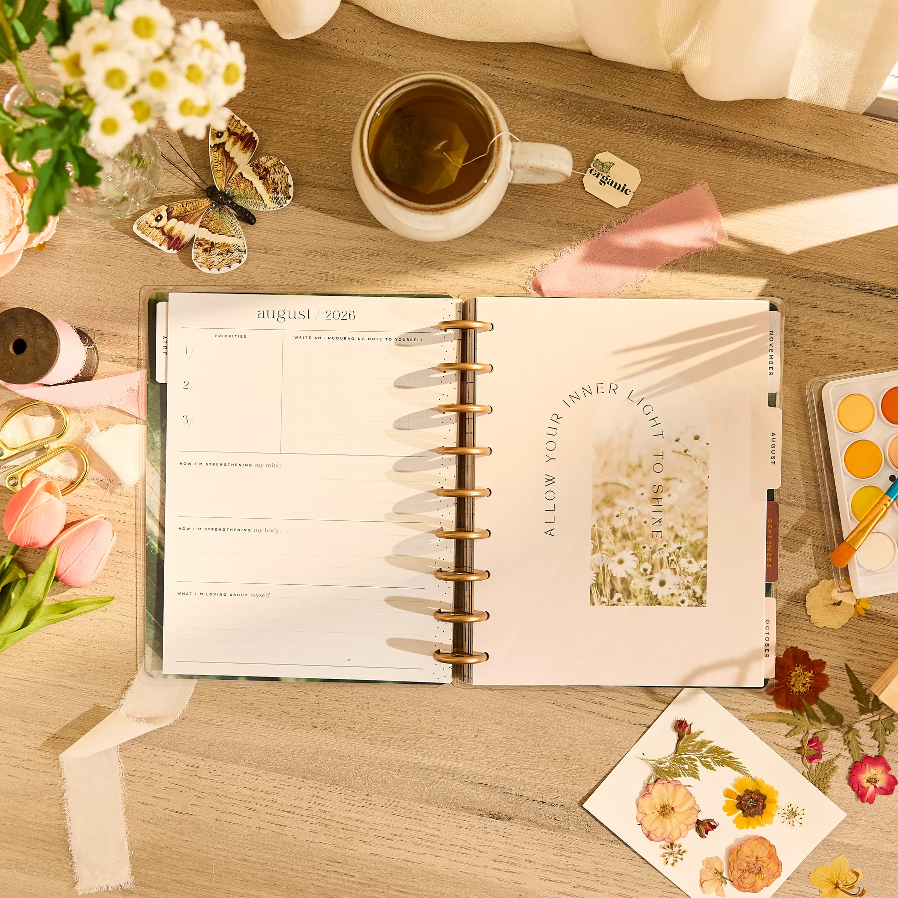 2026–2027 Modern Nature Customizable Wellness Planner - Classic Wellness Layout - 12 Months - Image 8