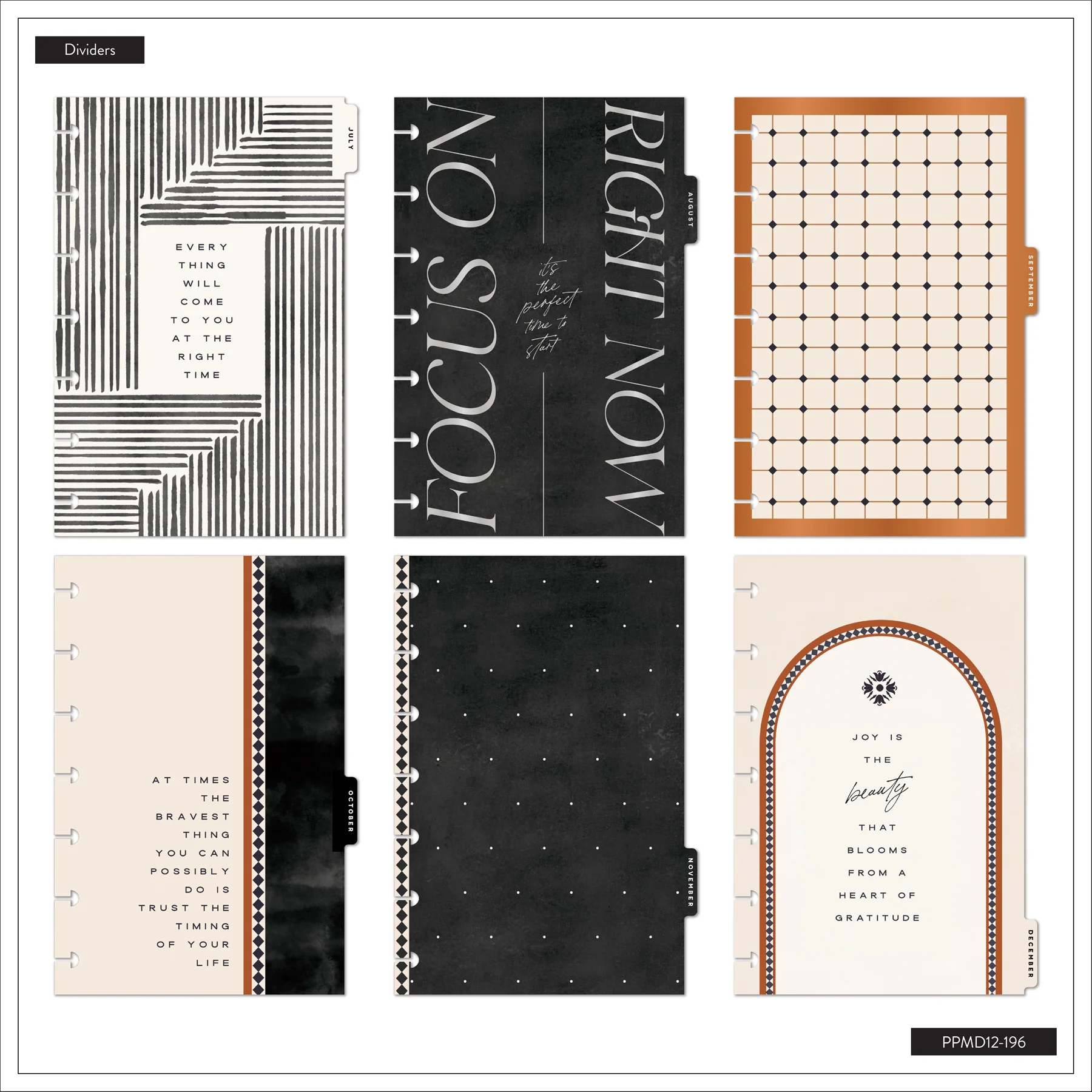 2026–2027 Neutral Noir Customizable Planner - Mini Vertical Layout - 12 Months - Image 12