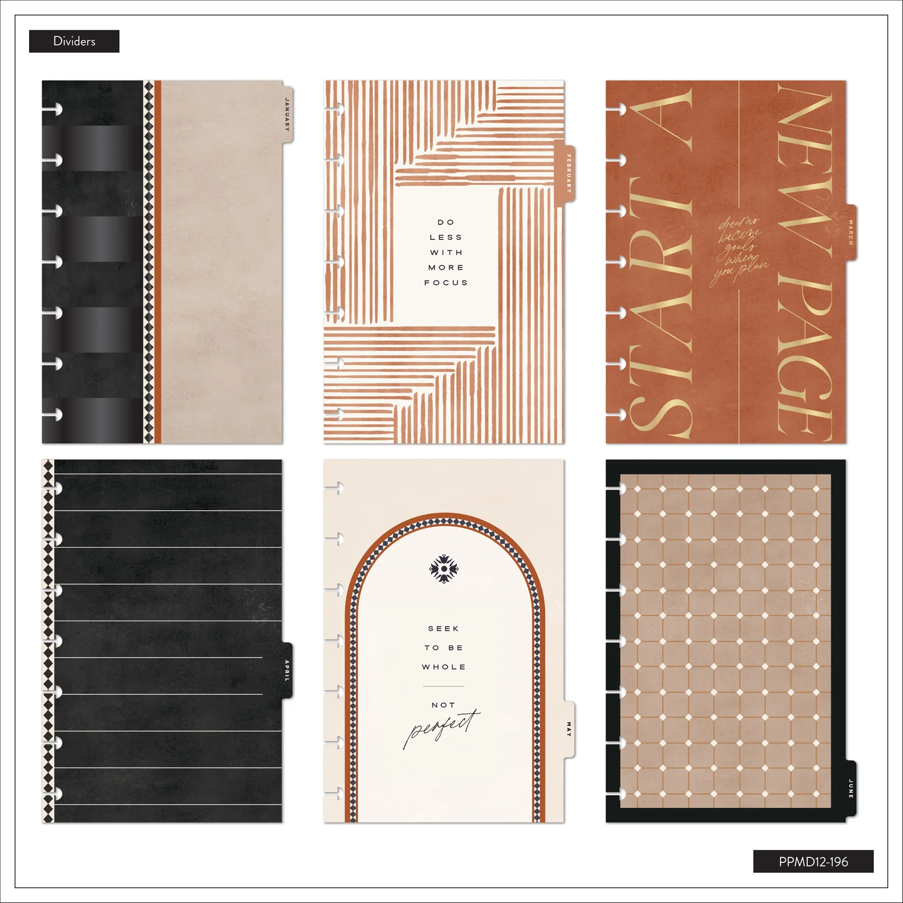 2026–2027 Neutral Noir Customizable Planner - Mini Vertical Layout - 12 Months - Image 13