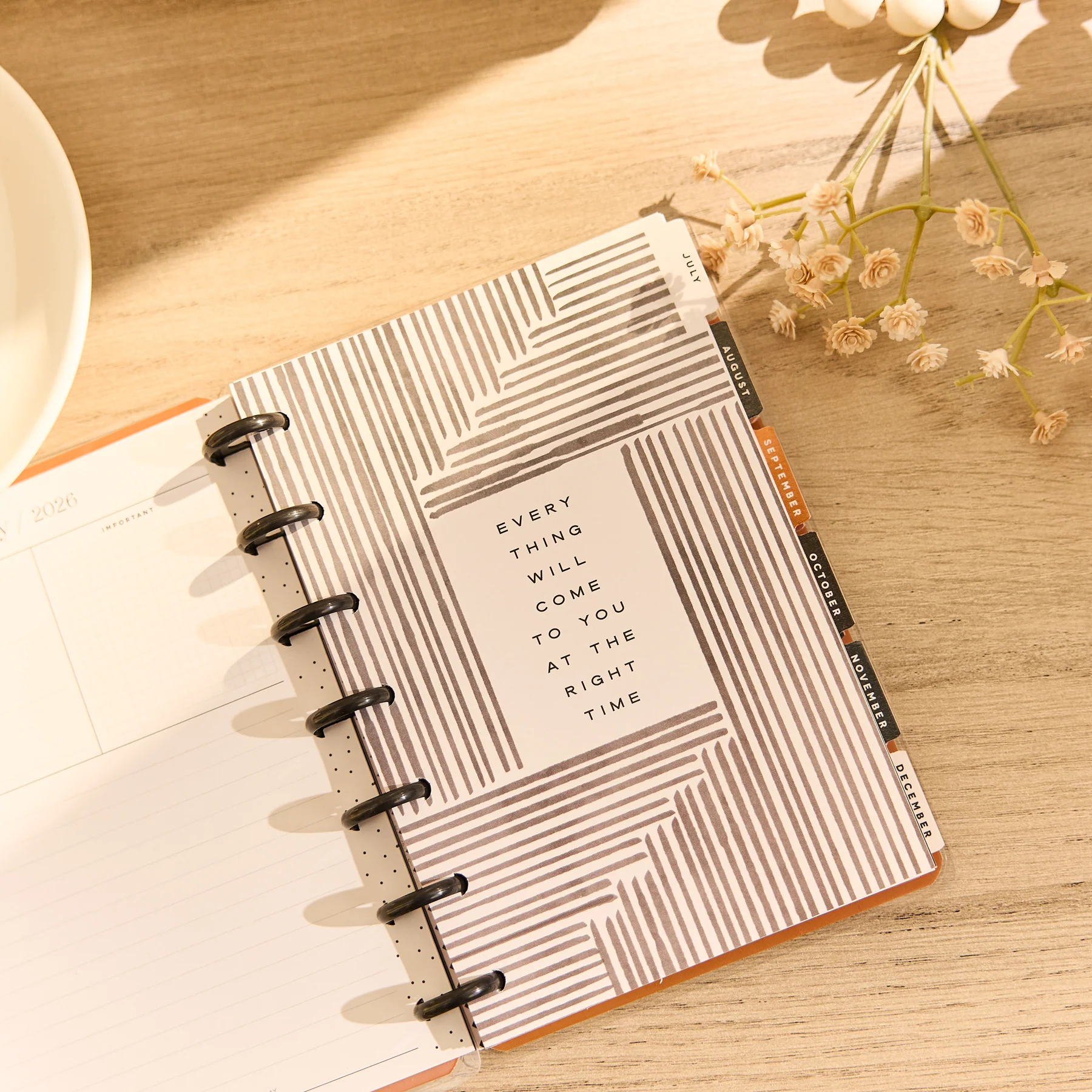 2026–2027 Neutral Noir Customizable Planner - Mini Vertical Layout - 12 Months - Image 2
