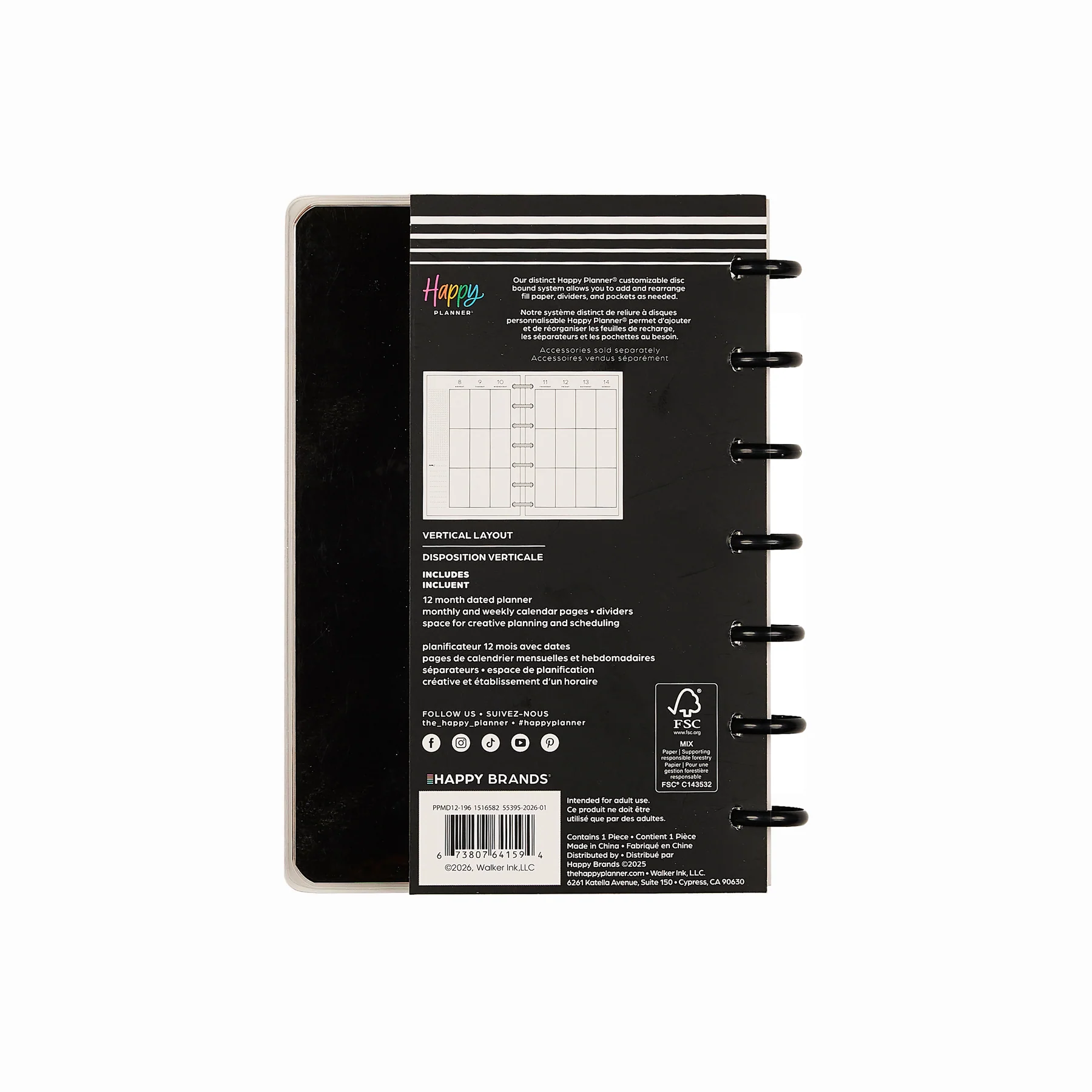 2026–2027 Neutral Noir Customizable Planner - Mini Vertical Layout - 12 Months - Image 20