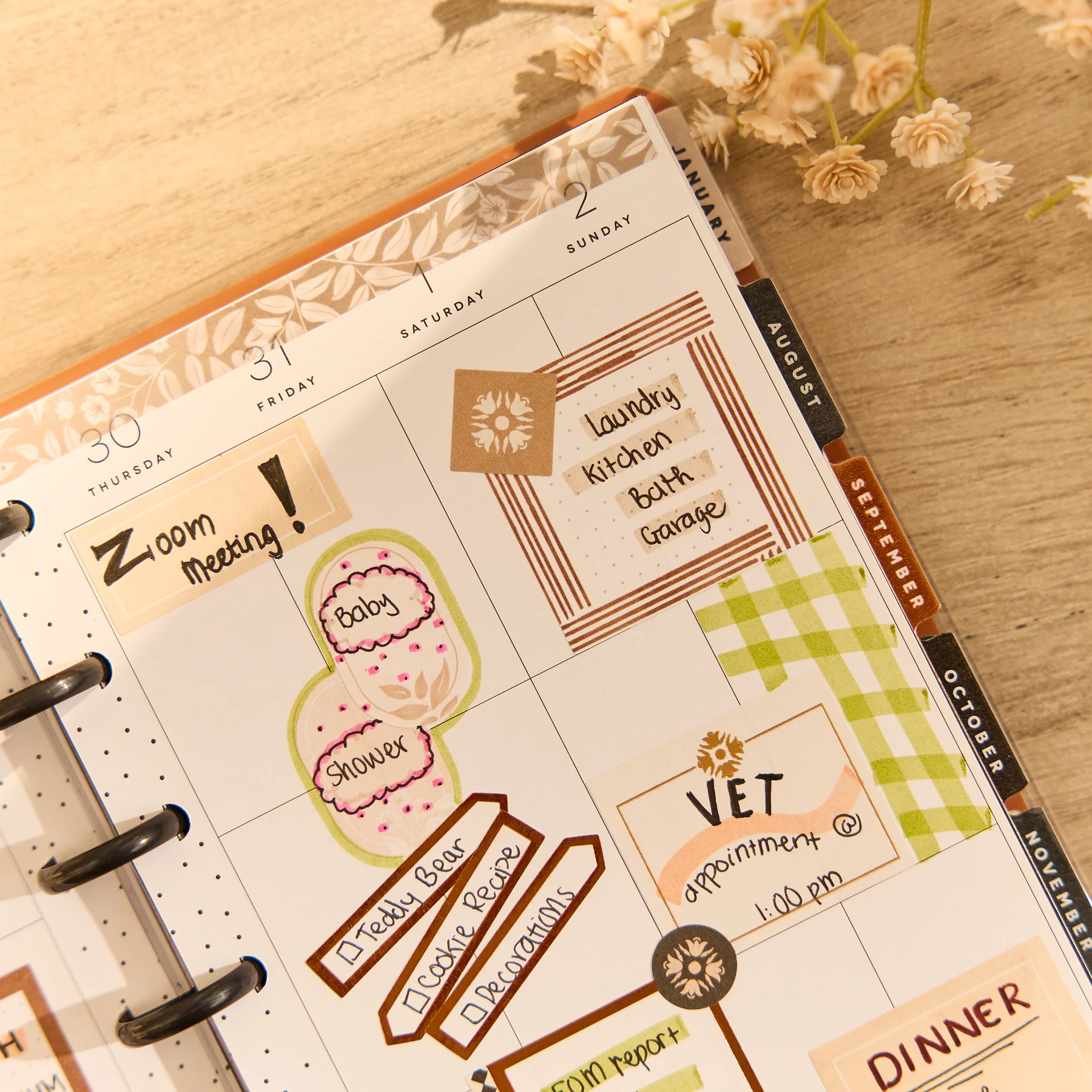 2026–2027 Neutral Noir Customizable Planner - Mini Vertical Layout - 12 Months - Image 6