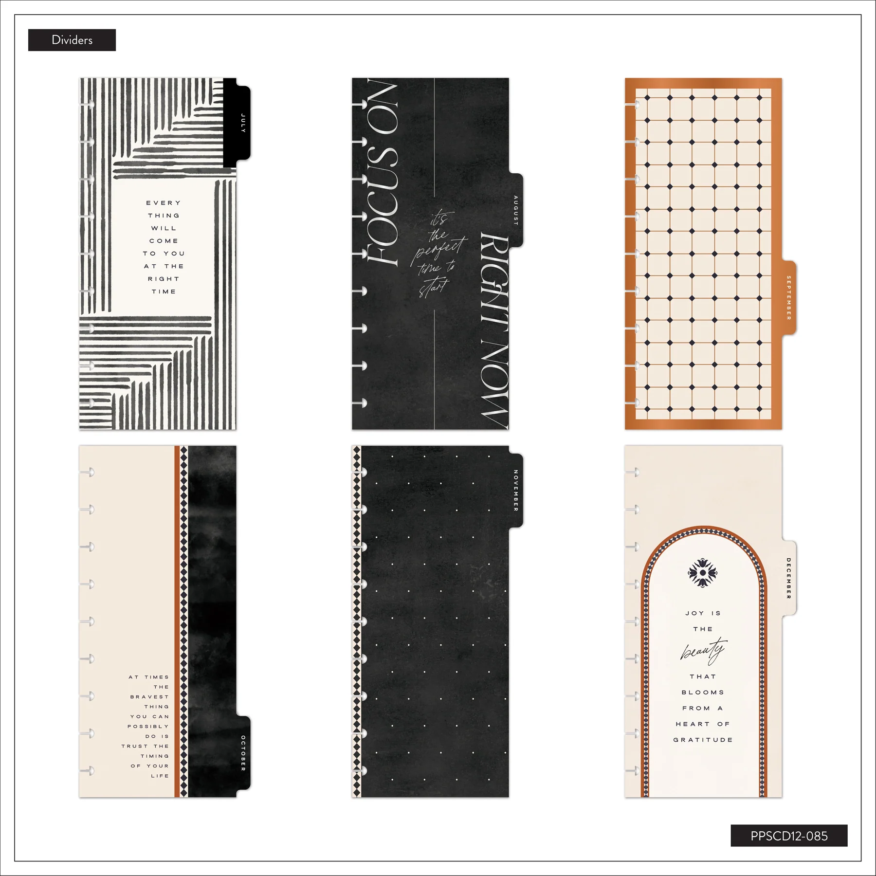 2026–2027 Neutral Noir Customizable Planner - Skinny Classic Horizontal Layout - 12 Months - Image 12