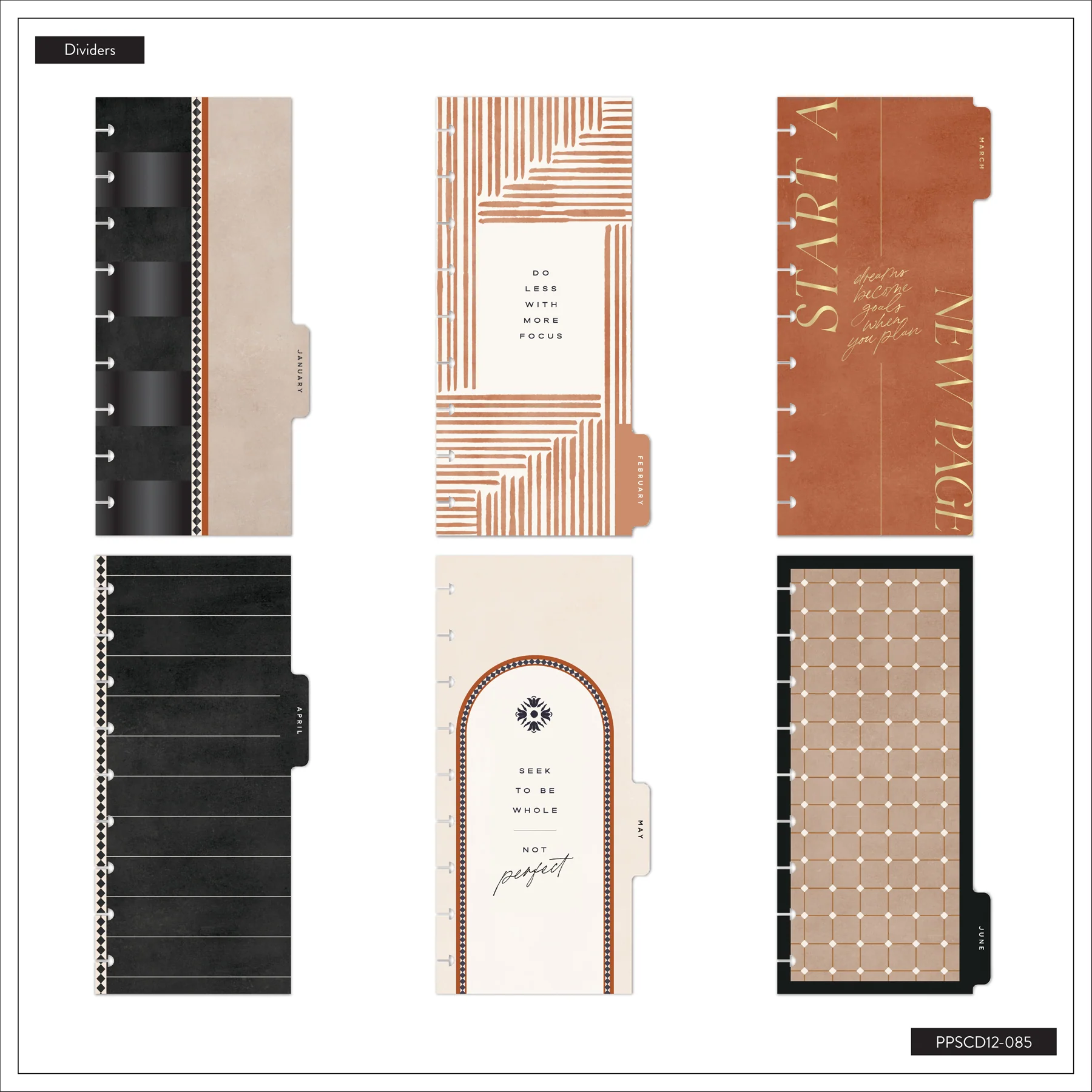 2026–2027 Neutral Noir Customizable Planner - Skinny Classic Horizontal Layout - 12 Months - Image 13