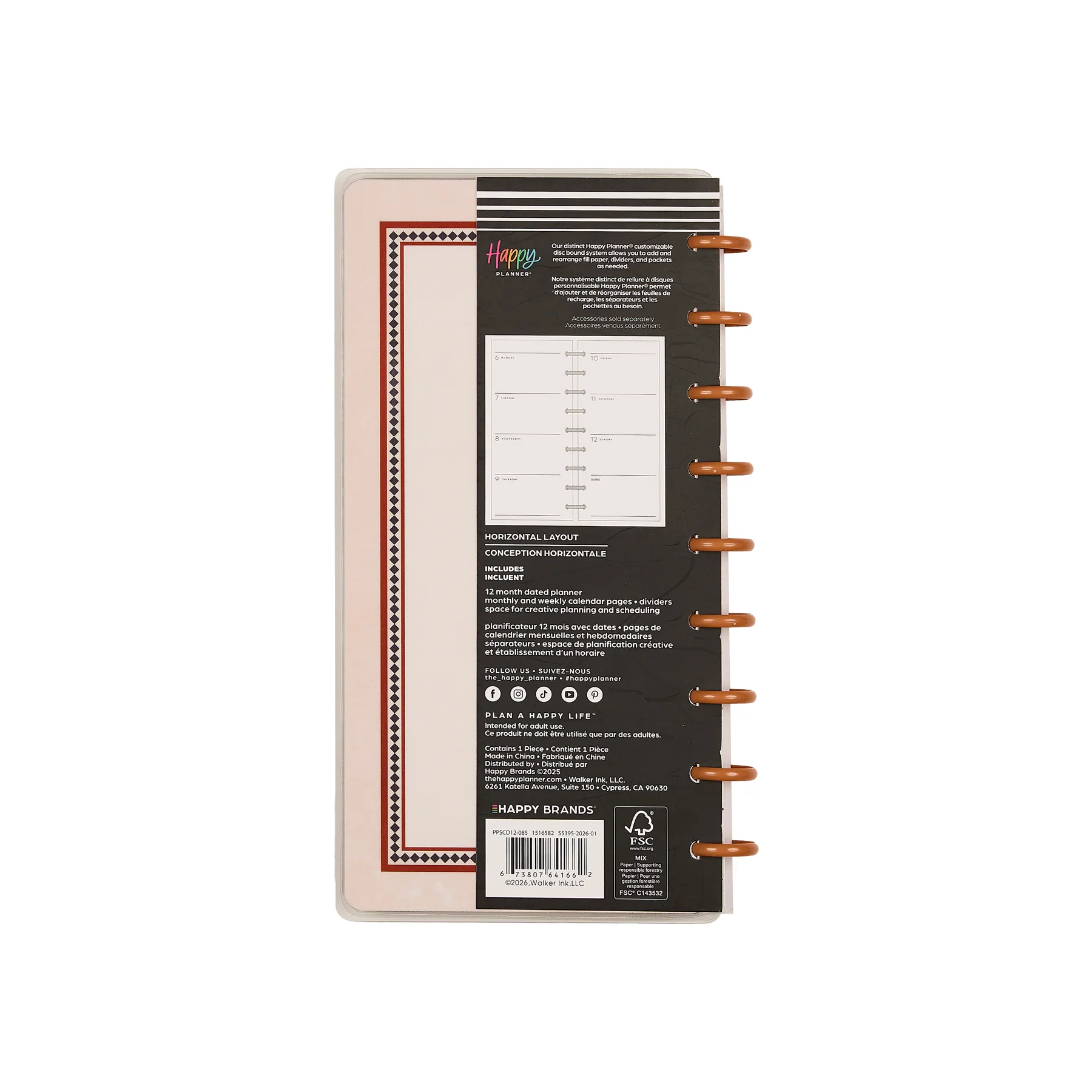 2026–2027 Neutral Noir Customizable Planner - Skinny Classic Horizontal Layout - 12 Months - Image 18
