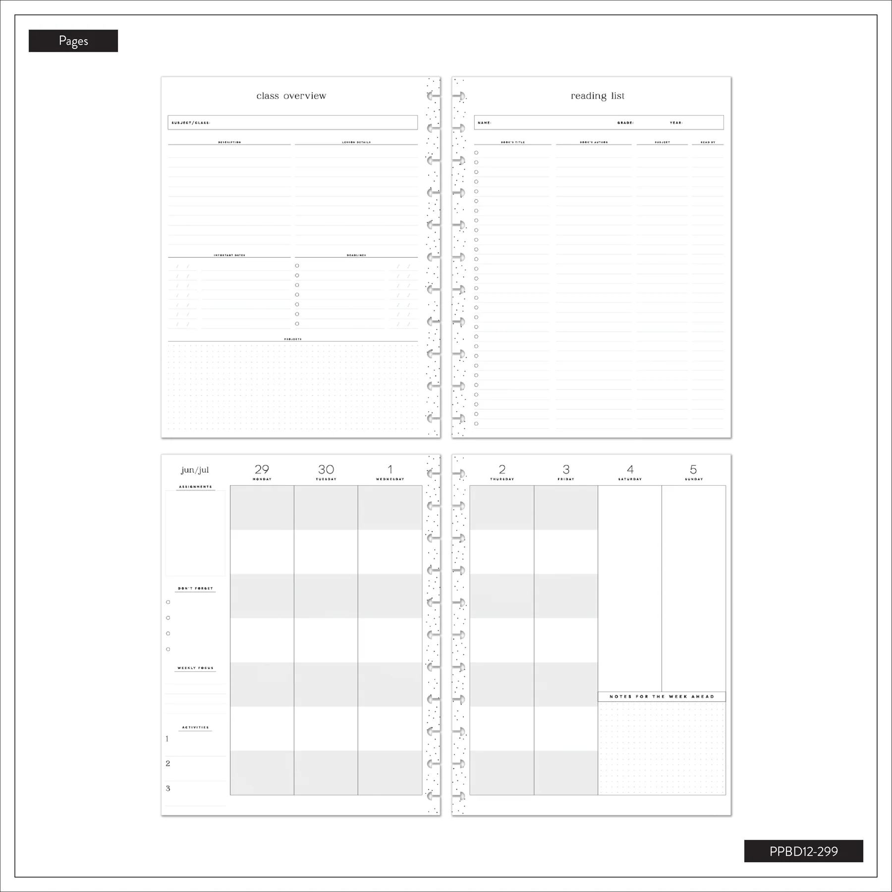 2026–2027 Pastel Poetry Customizable Homeschool Planner - Big Homeschool Layout - 12 Months - Image 20