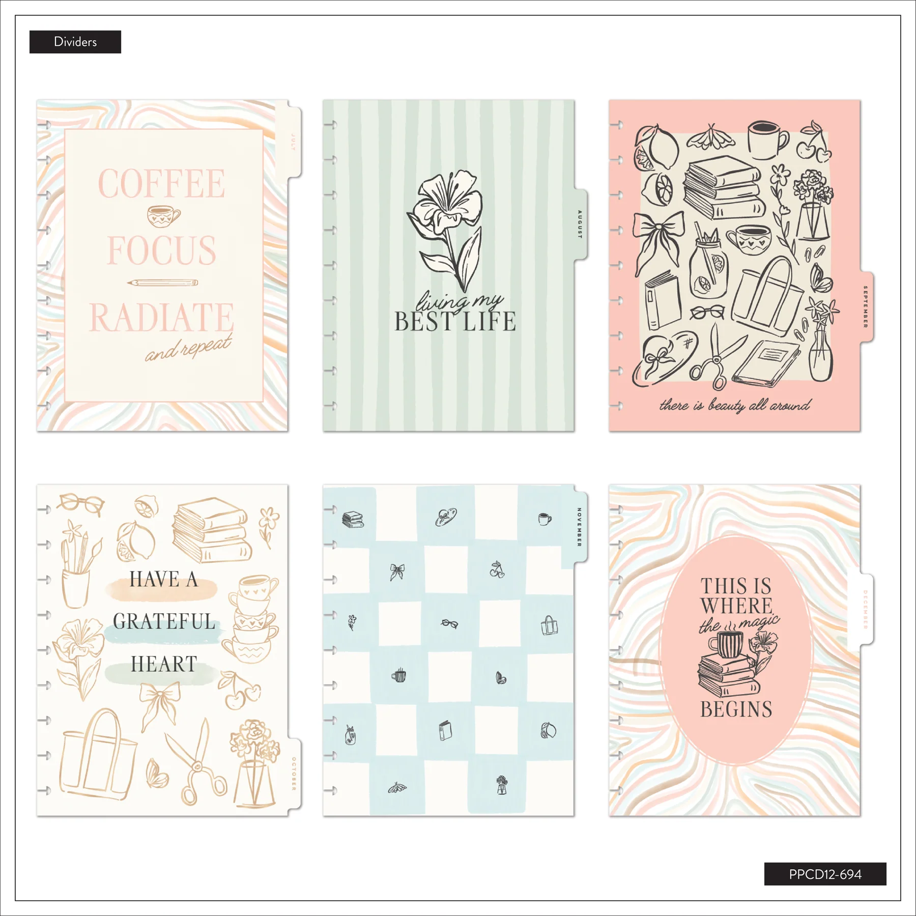 2026–2027 Pastel Poetry Customizable Planner - Classic Dashboard Layout - 12 Months - Image 15