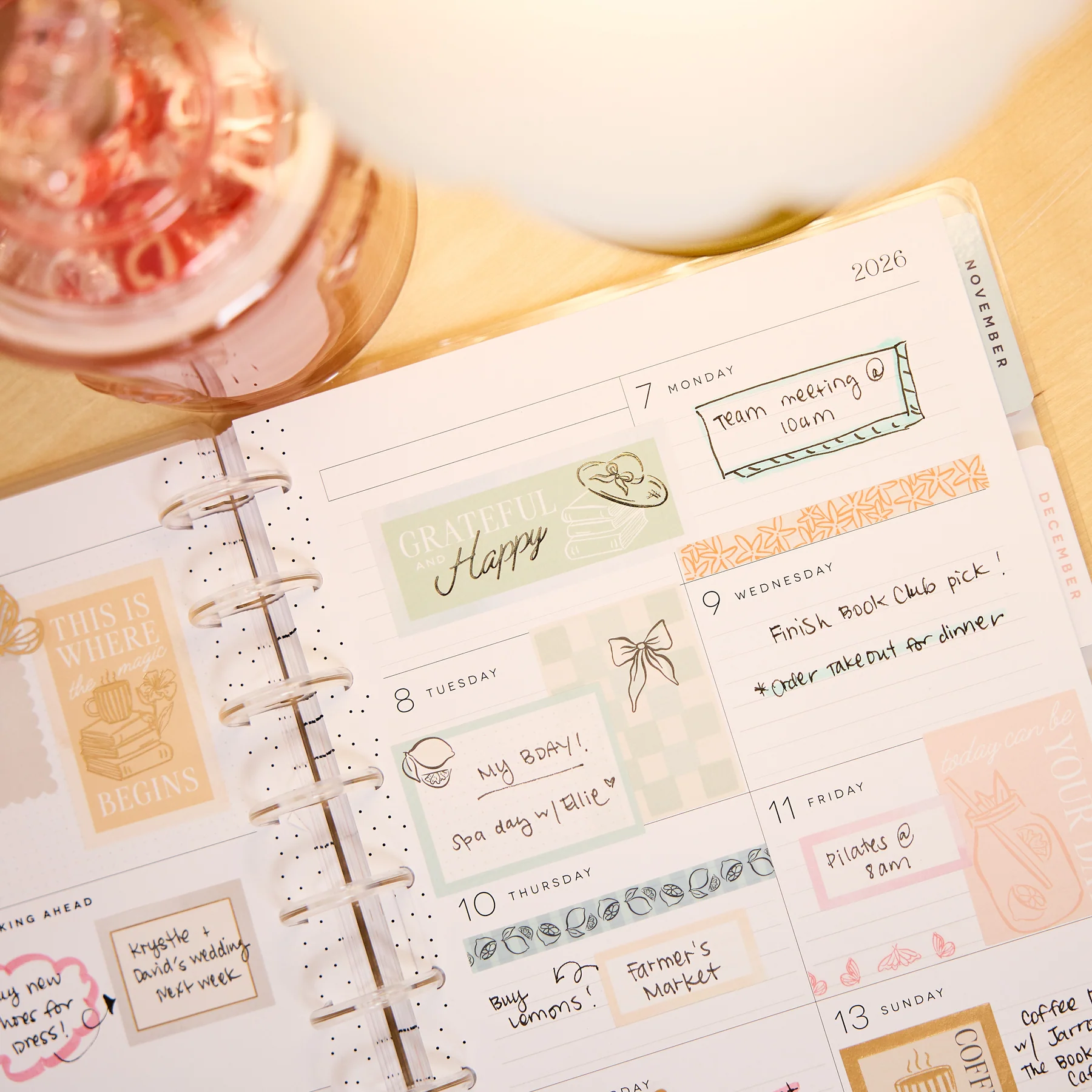 2026–2027 Pastel Poetry Customizable Planner - Classic Dashboard Layout - 12 Months - Image 5