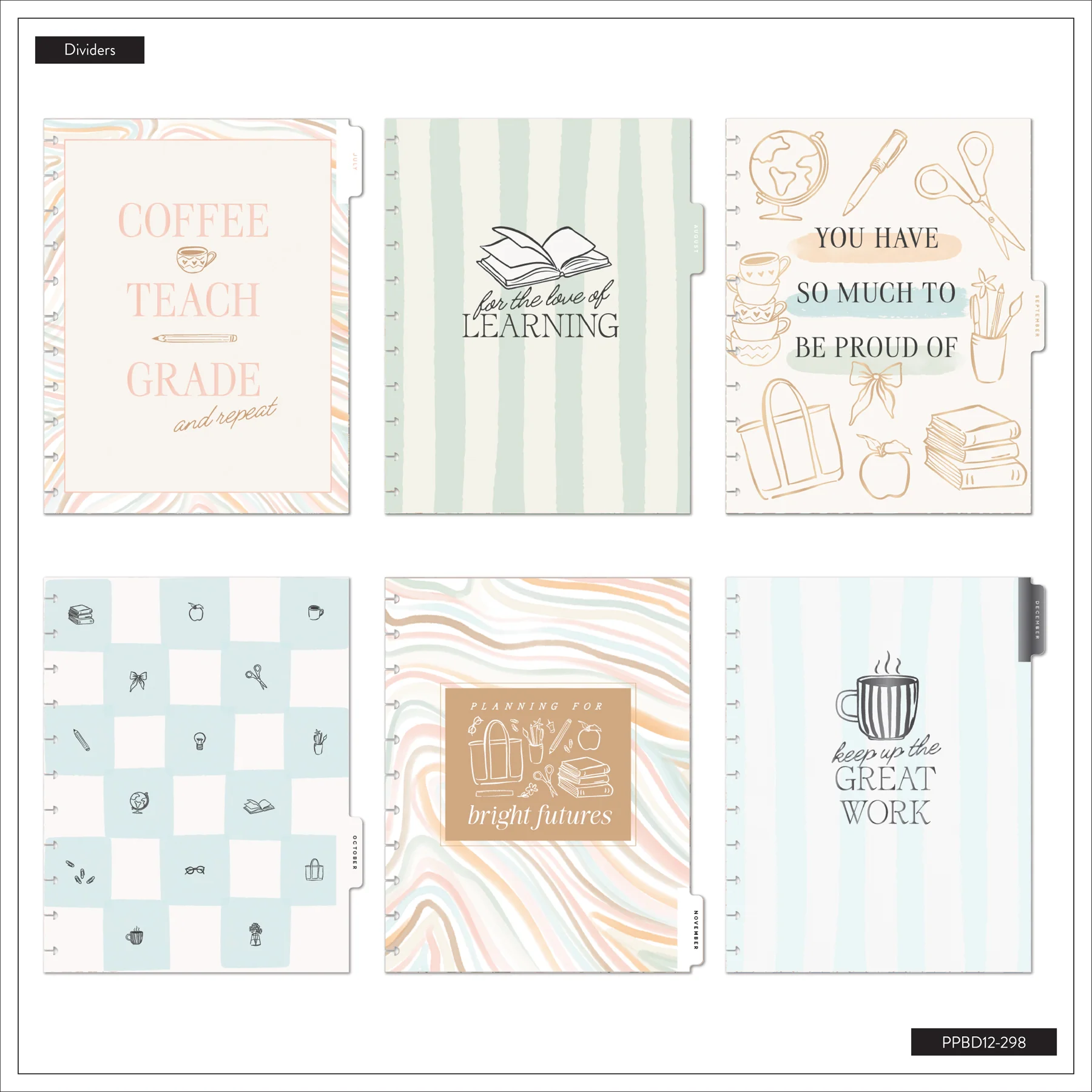 2026–2027 Pastel Poetry Customizable Teacher Planner - Big Teacher Layout - 12 Months - Image 10