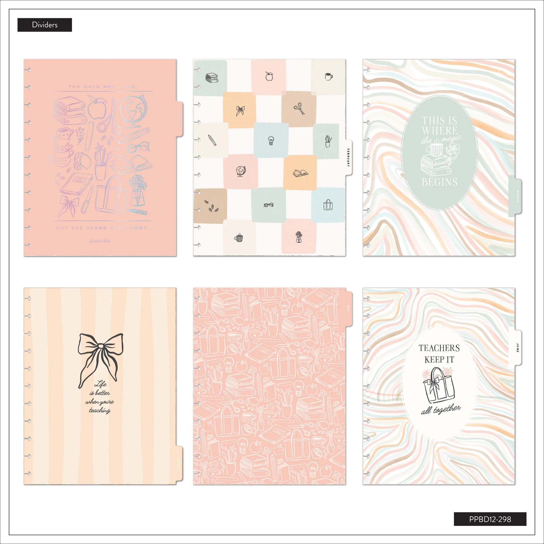 2026–2027 Pastel Poetry Customizable Teacher Planner - Big Teacher Layout - 12 Months - Image 11