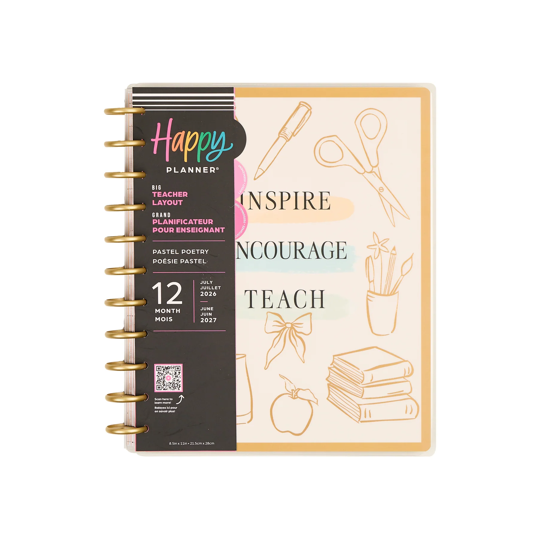 2026–2027 Pastel Poetry Customizable Teacher Planner - Big Teacher Layout - 12 Months - Image 17