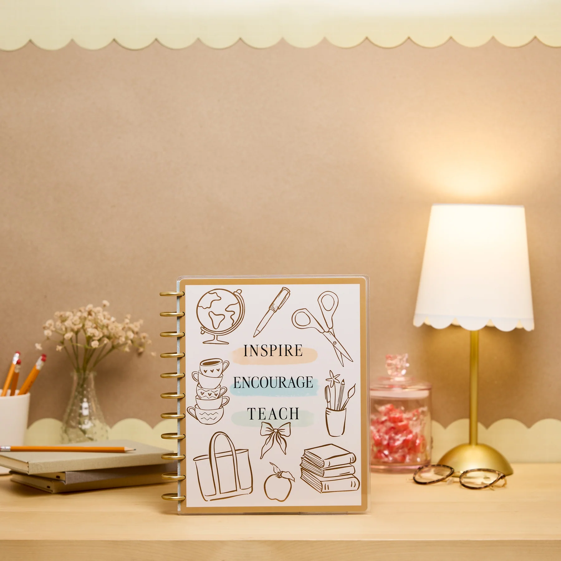2026–2027 Pastel Poetry Customizable Teacher Planner - Big Teacher Layout - 12 Months - Image 3