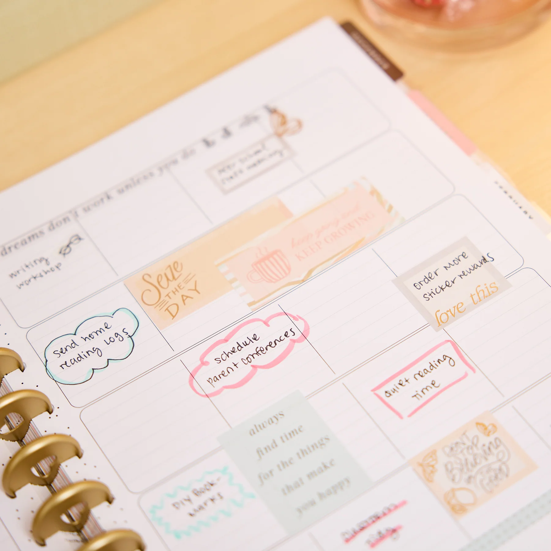 2026–2027 Pastel Poetry Customizable Teacher Planner - Big Teacher Layout - 12 Months - Image 6