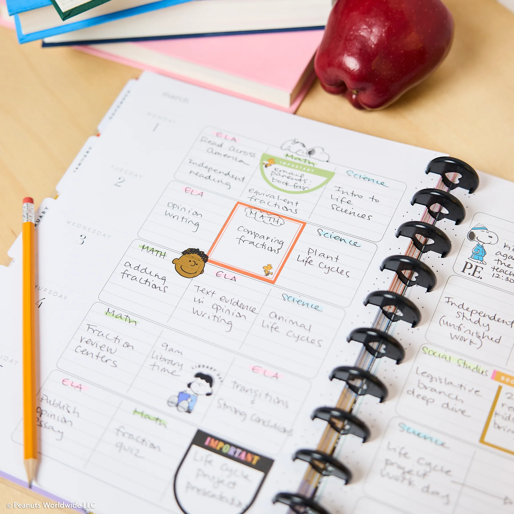 2026–2027 PEANUTS™ Customizable Teacher Planner - Big Teacher Layout - 12 Months - Image 5