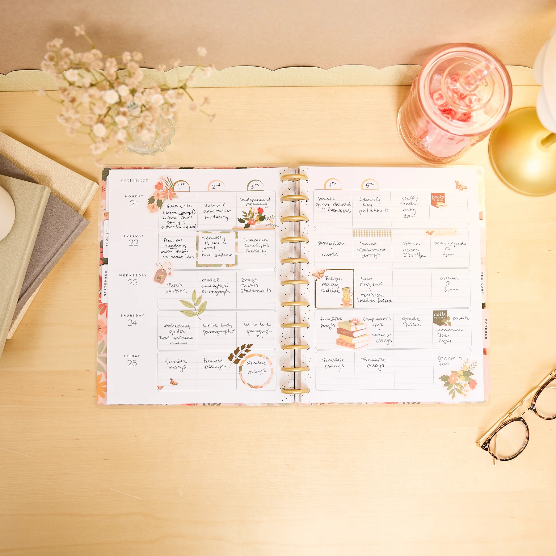 2026–2027 Reading Hour Customizable Teacher Planner - Big Teacher Layout - 12 Months - Image 4