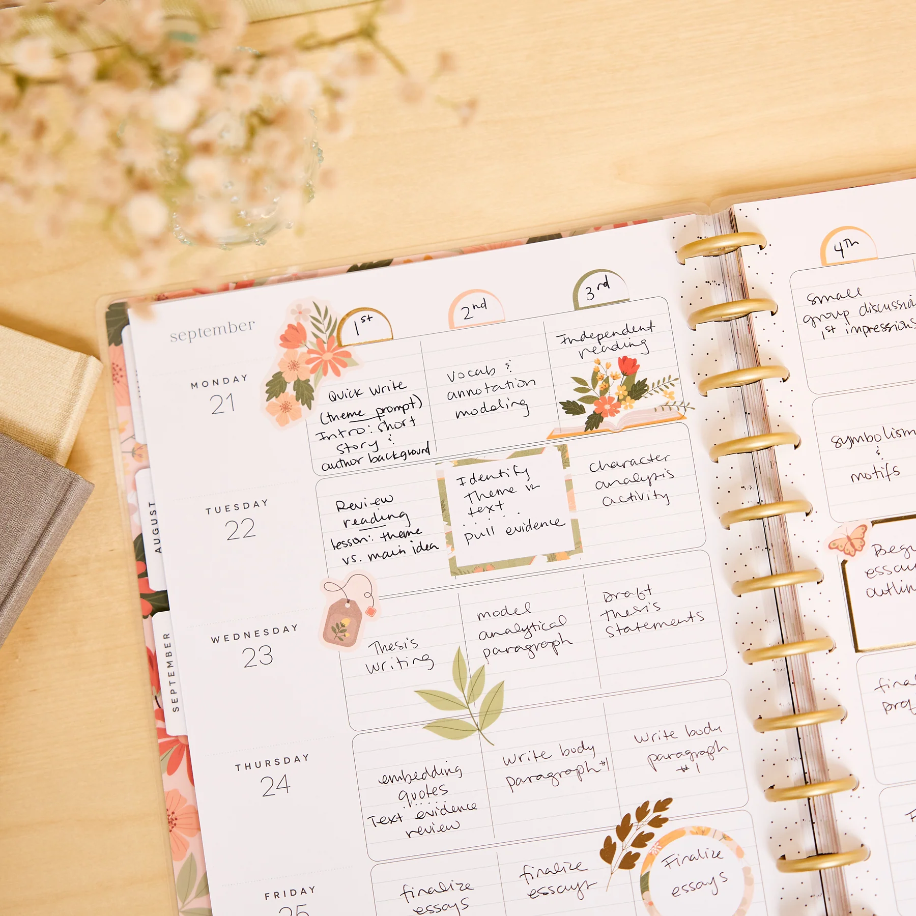 2026–2027 Reading Hour Customizable Teacher Planner - Big Teacher Layout - 12 Months - Image 5