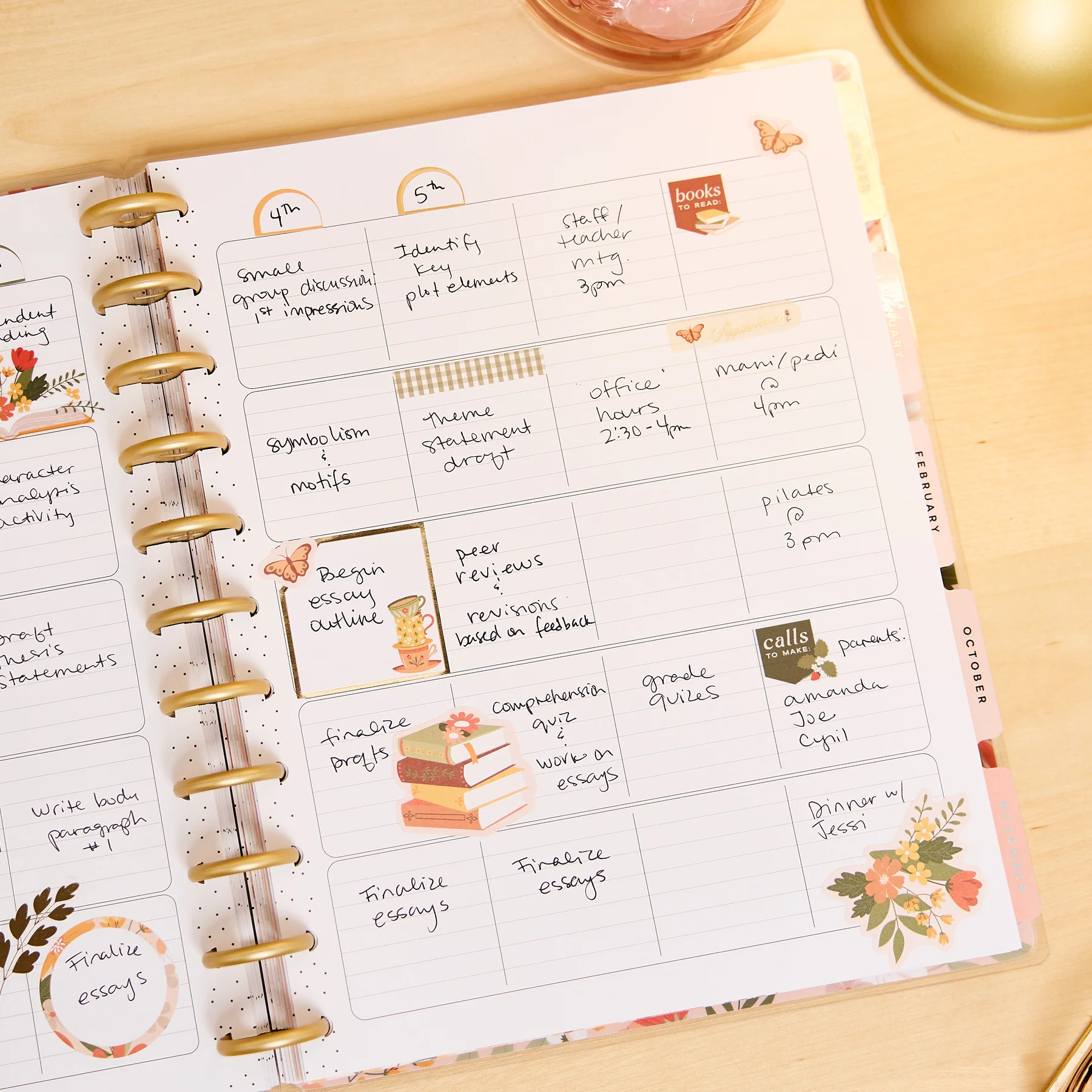 2026–2027 Reading Hour Customizable Teacher Planner - Big Teacher Layout - 12 Months - Image 6