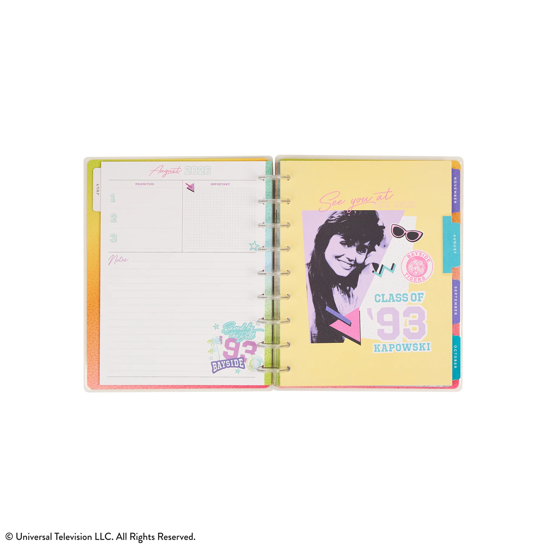 2026–2027 Saved By The Bell Customizable Planner - Classic Dashboard Layout - 12 Months - Image 15