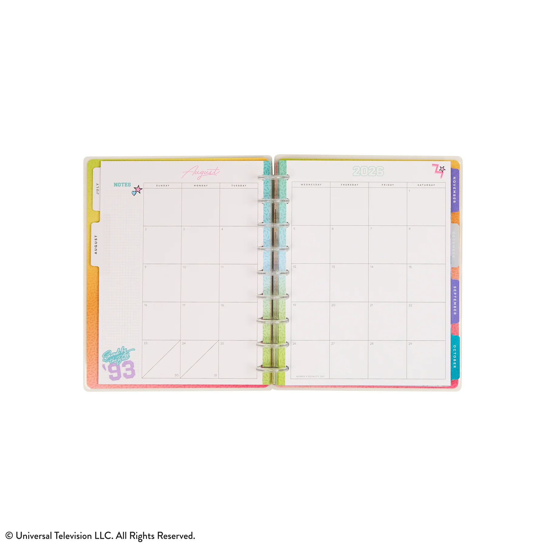 2026–2027 Saved By The Bell Customizable Planner - Classic Dashboard Layout - 12 Months - Image 16