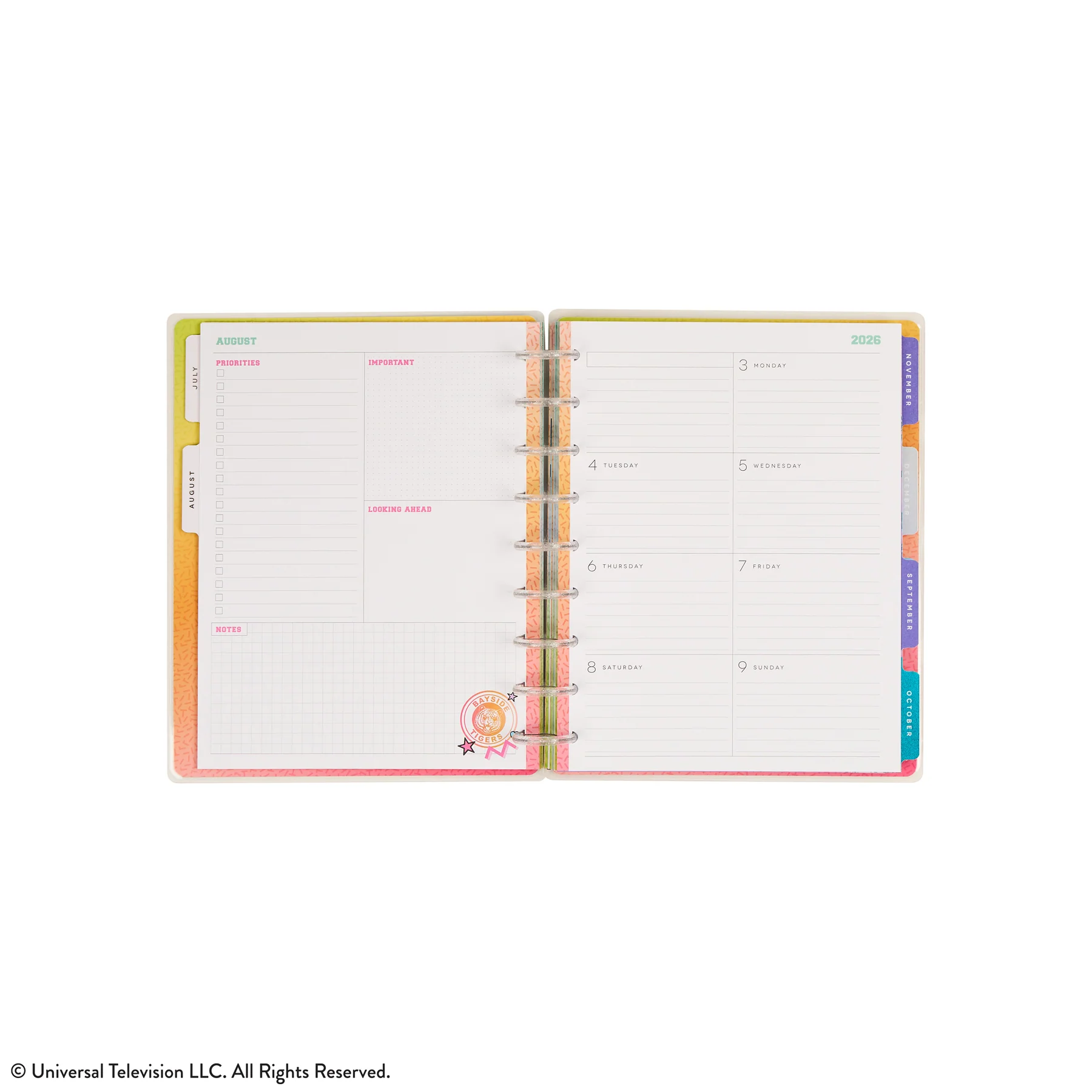 2026–2027 Saved By The Bell Customizable Planner - Classic Dashboard Layout - 12 Months - Image 17