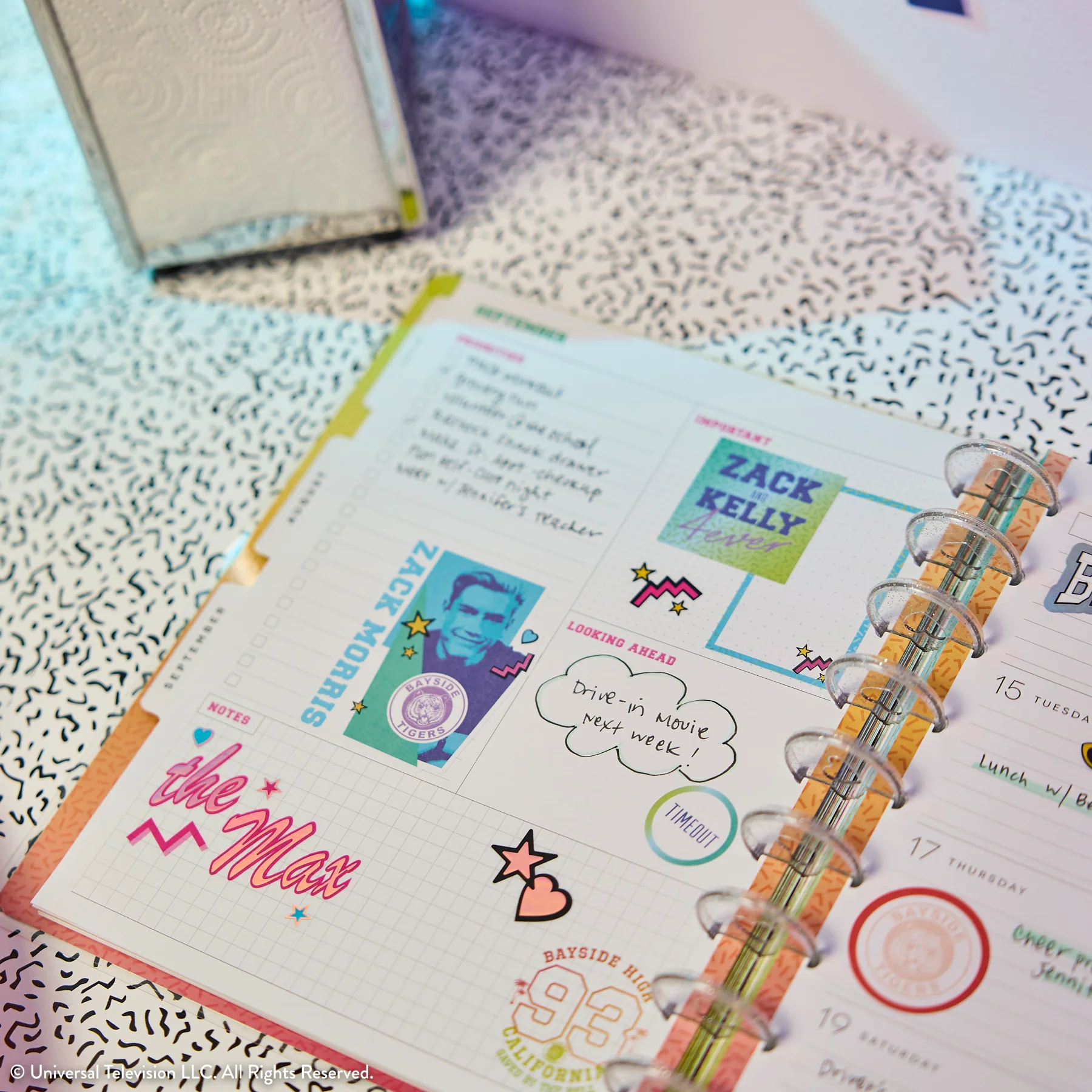 2026–2027 Saved By The Bell Customizable Planner - Classic Dashboard Layout - 12 Months - Image 5