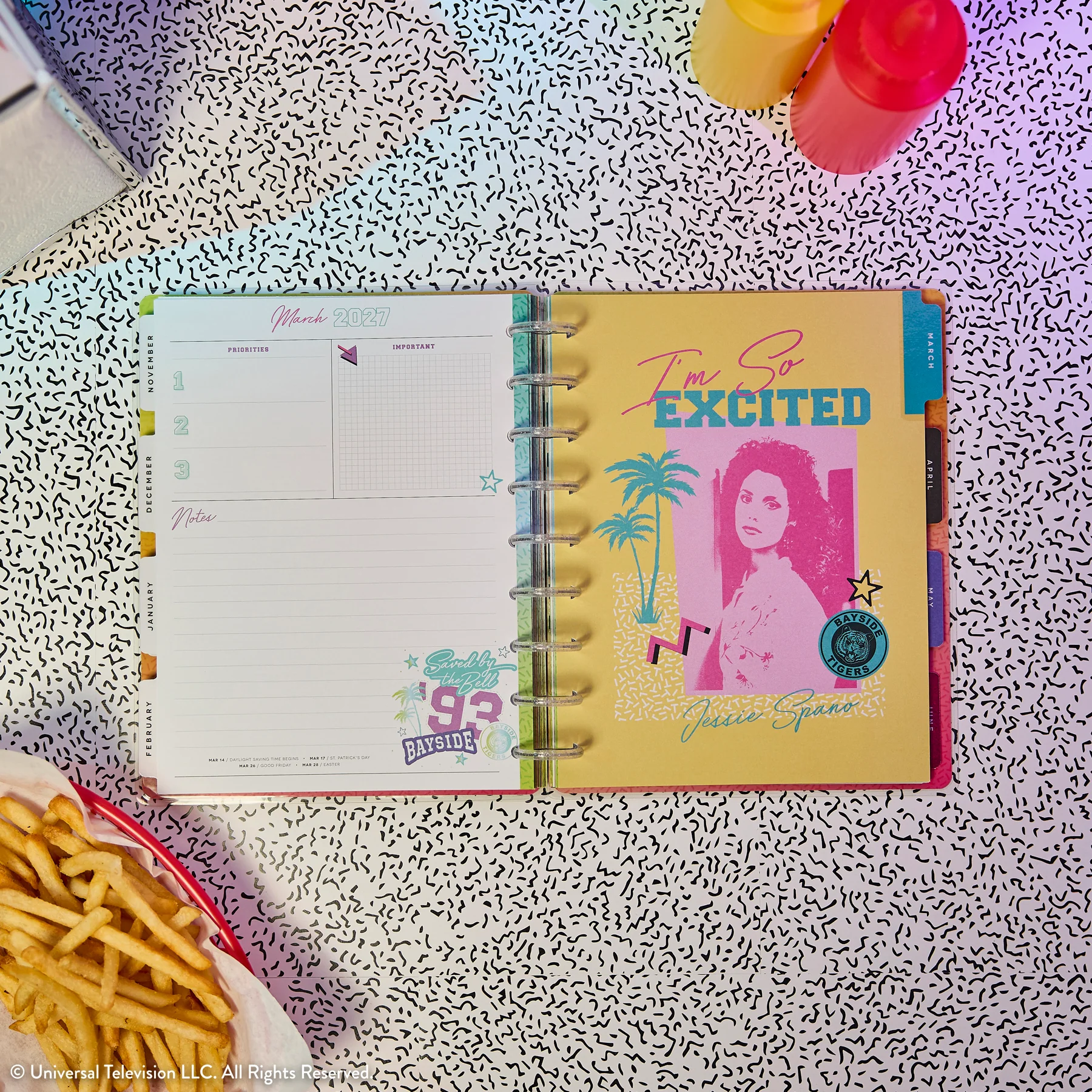 2026–2027 Saved By The Bell Customizable Planner - Classic Dashboard Layout - 12 Months - Image 9