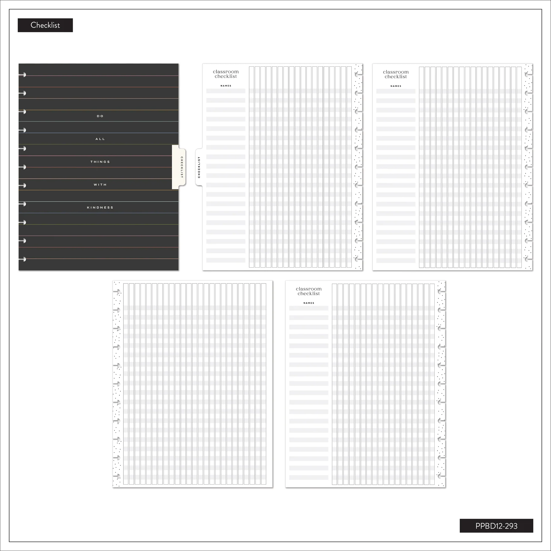 2026–2027 School Doodles Graphite Customizable Teacher Planner - Big Teacher Layout - 12 Months - Image 13
