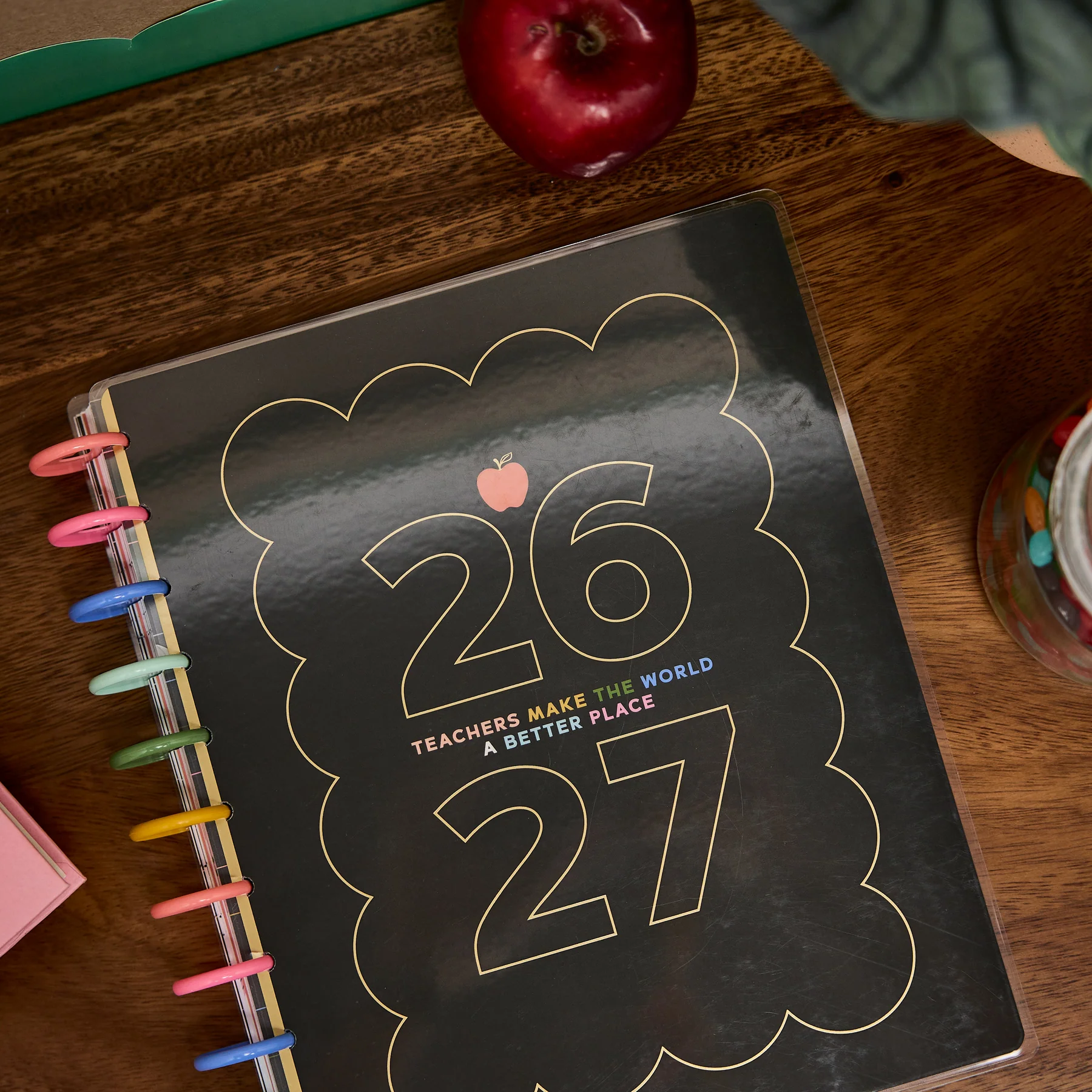 2026–2027 School Doodles Graphite Customizable Teacher Planner - Big Teacher Layout - 12 Months - Image 6