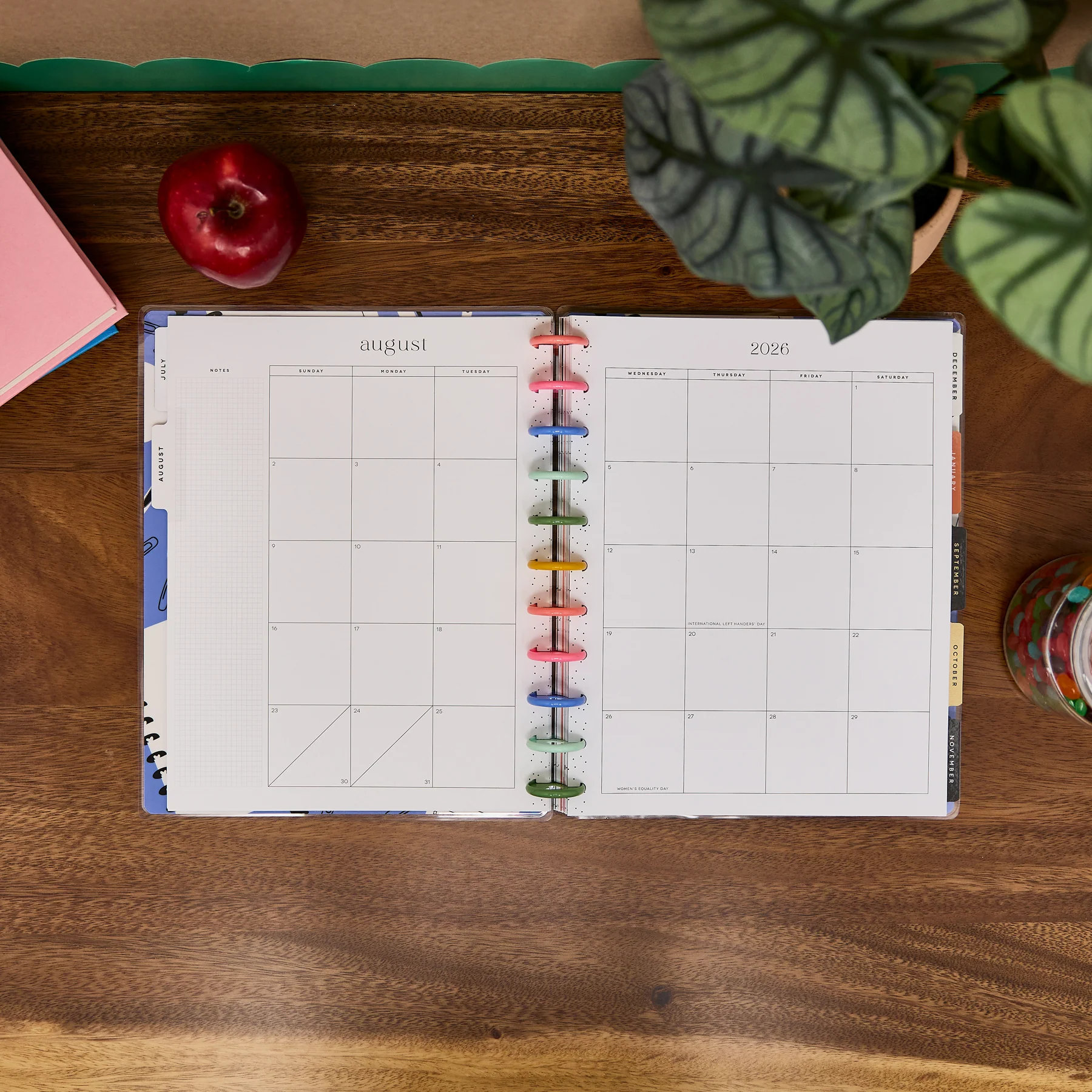 2026–2027 School Doodles Graphite Customizable Teacher Planner - Big Teacher Layout - 12 Months - Image 9
