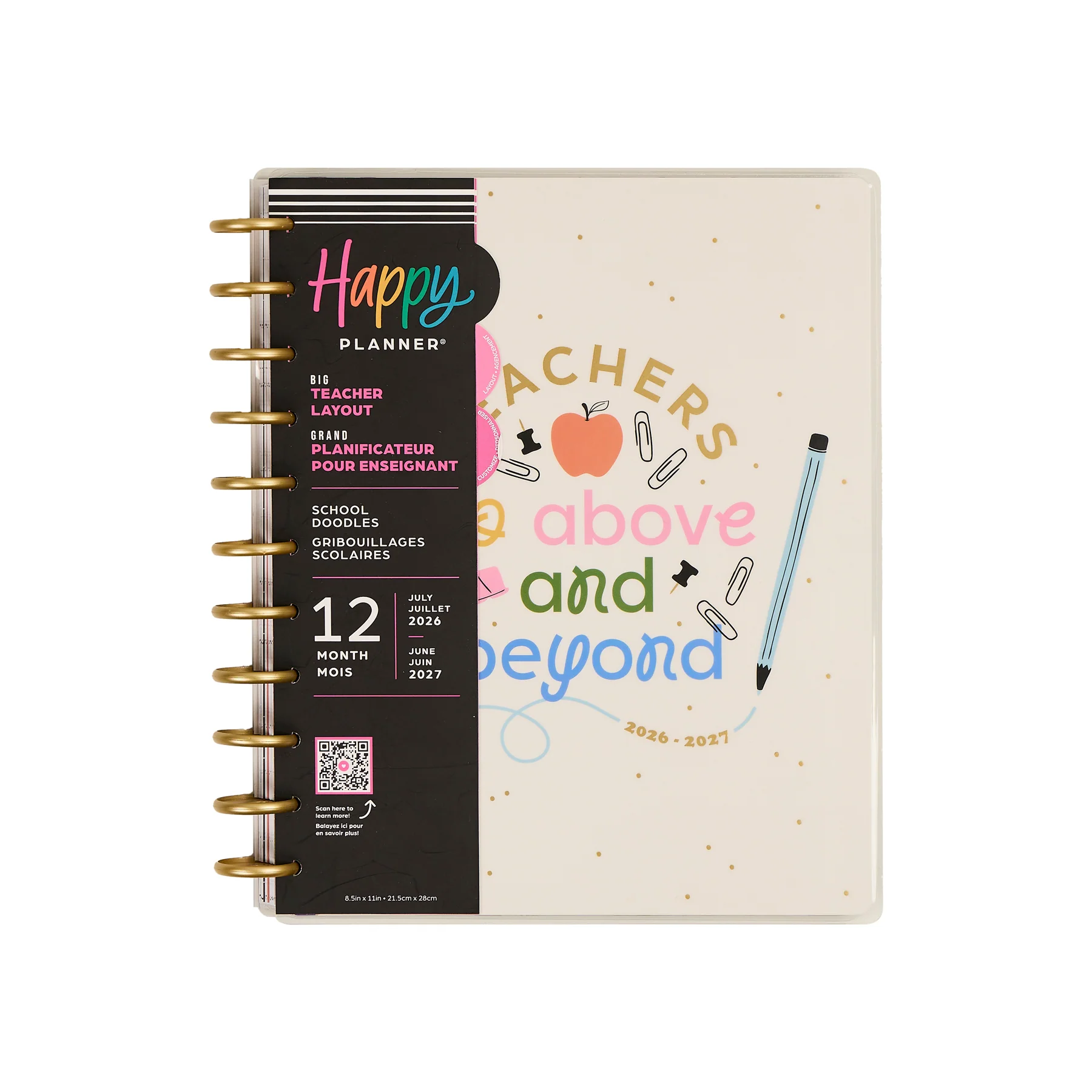 2026–2027 School Doodles Ivory Customizable Teacher Planner - Big Teacher Layout - 12 Months - Image 18
