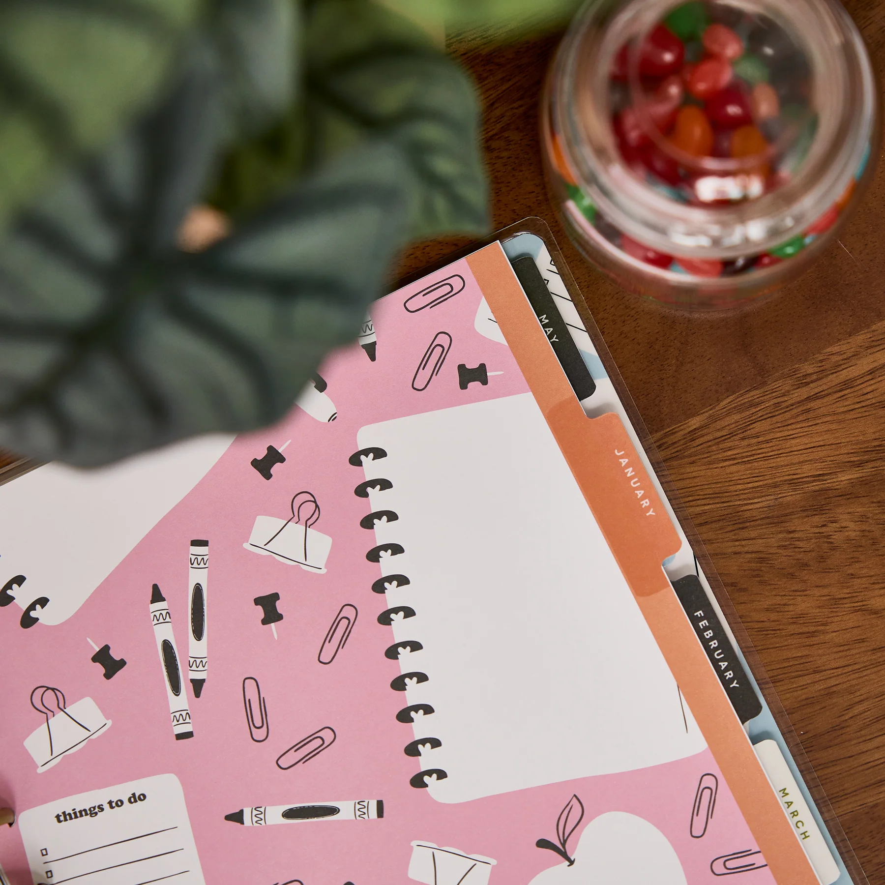 2026–2027 School Doodles Ivory Customizable Teacher Planner - Big Teacher Layout - 12 Months - Image 6
