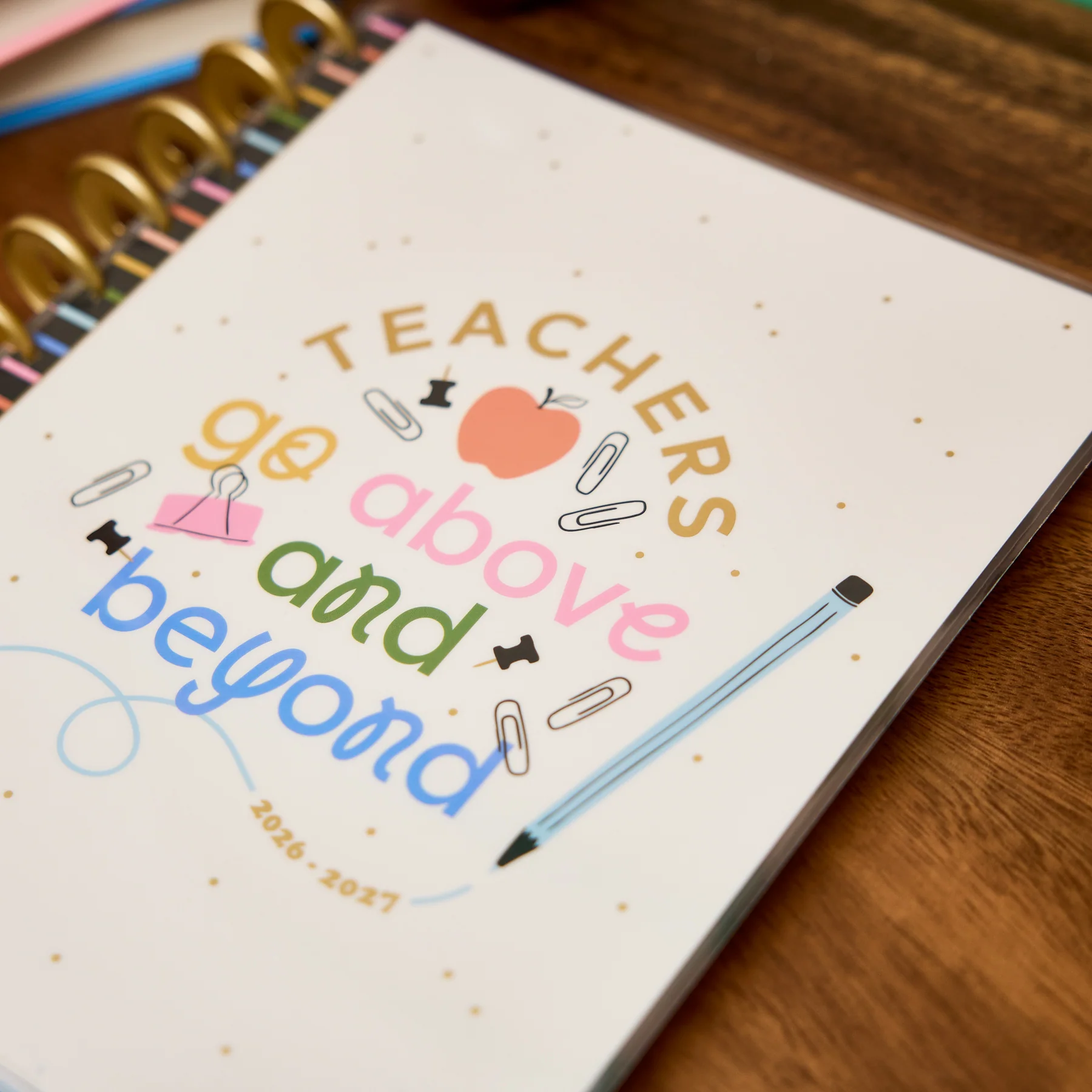 2026–2027 School Doodles Ivory Customizable Teacher Planner - Big Teacher Layout - 12 Months - Image 7