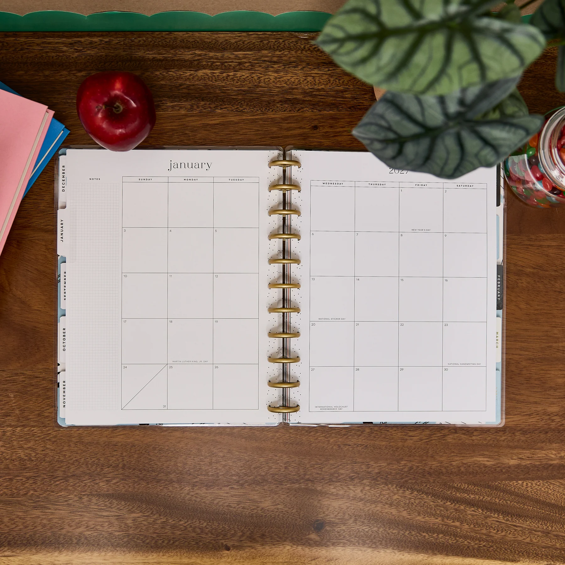 2026–2027 School Doodles Ivory Customizable Teacher Planner - Big Teacher Layout - 12 Months - Image 8