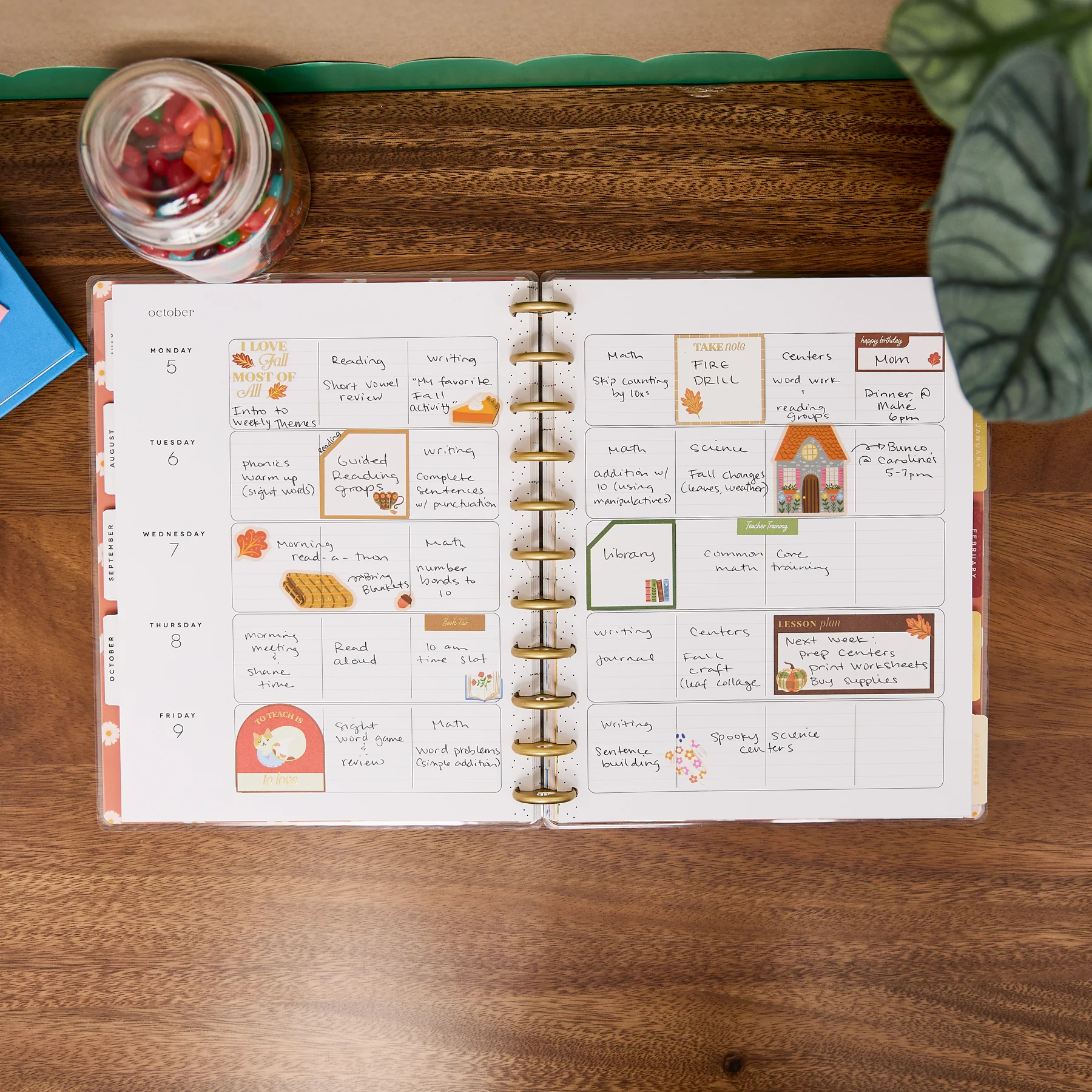 2026–2027 Seasonal Joy Customizable Teacher Planner - Big Teacher Layout - 12 Months - Image 4