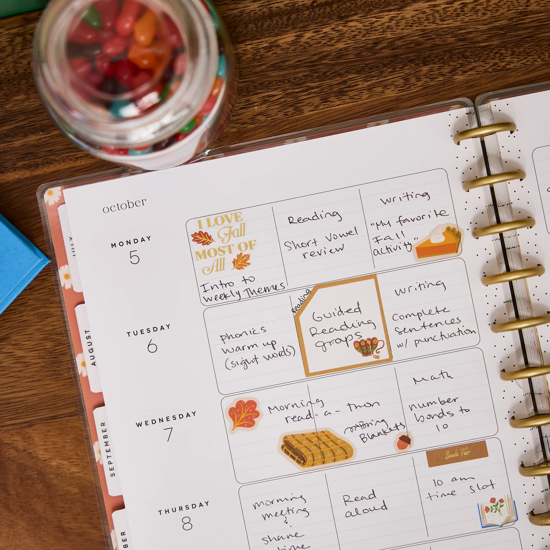 2026–2027 Seasonal Joy Customizable Teacher Planner - Big Teacher Layout - 12 Months - Image 5