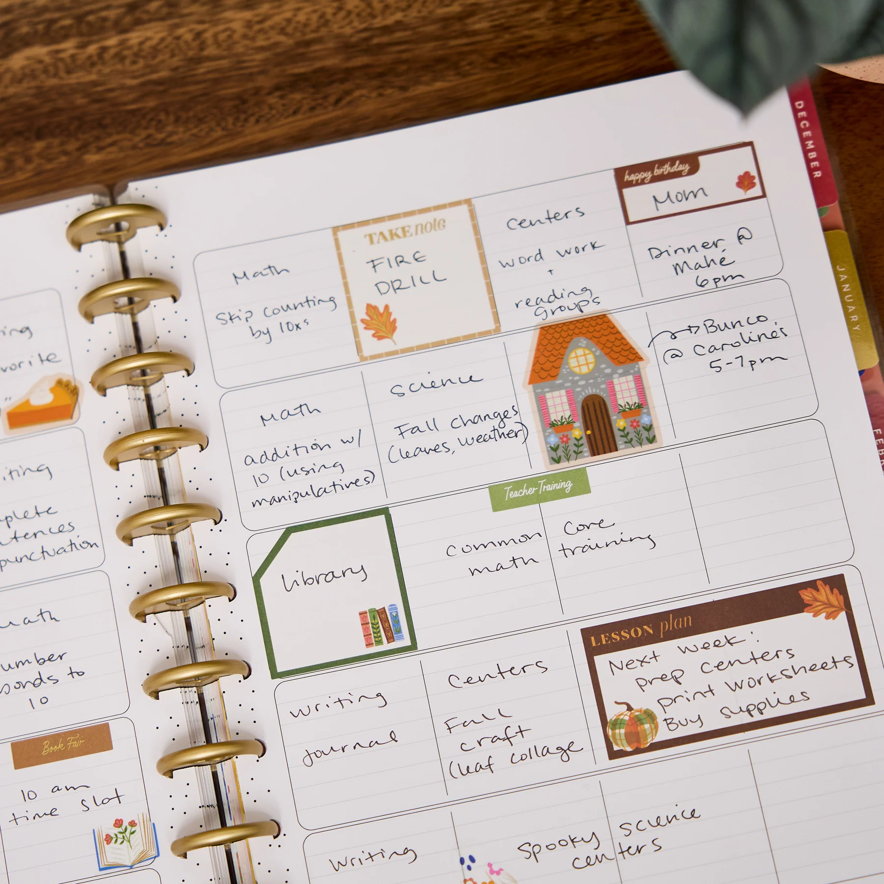 2026–2027 Seasonal Joy Customizable Teacher Planner - Big Teacher Layout - 12 Months - Image 7