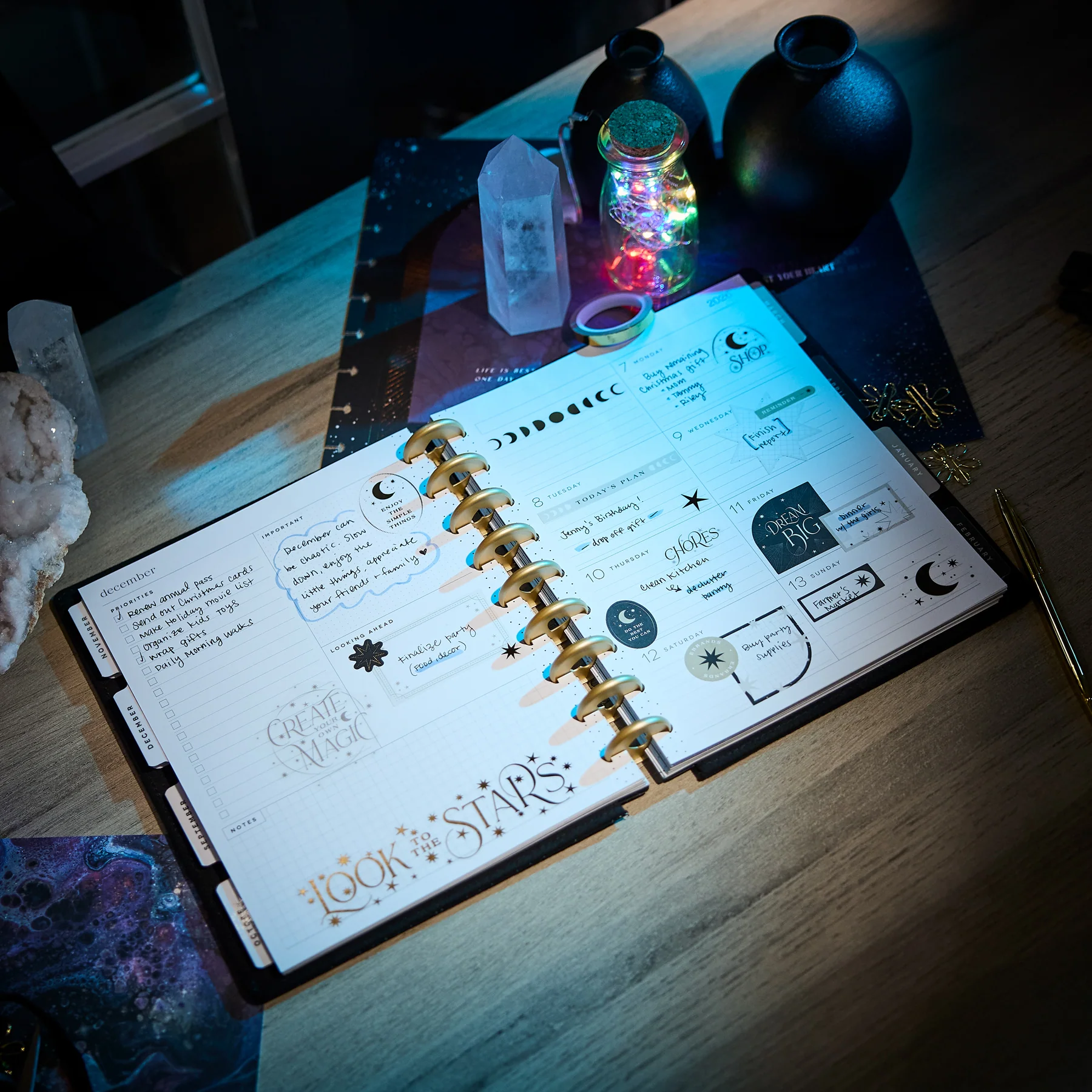 2026–2027 SPECIALTY Eternal Stars Customizable Planner - Classic Dashboard Layout - 12 Months - Image 5