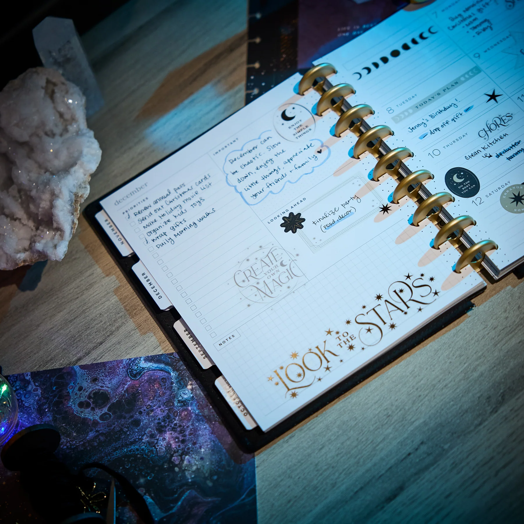 2026–2027 SPECIALTY Eternal Stars Customizable Planner - Classic Dashboard Layout - 12 Months - Image 6