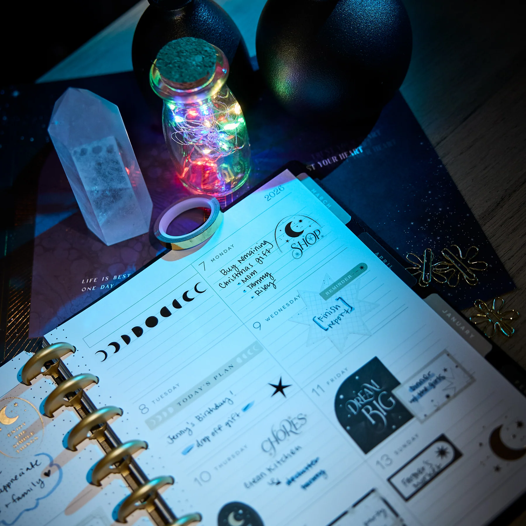 2026–2027 SPECIALTY Eternal Stars Customizable Planner - Classic Dashboard Layout - 12 Months - Image 7