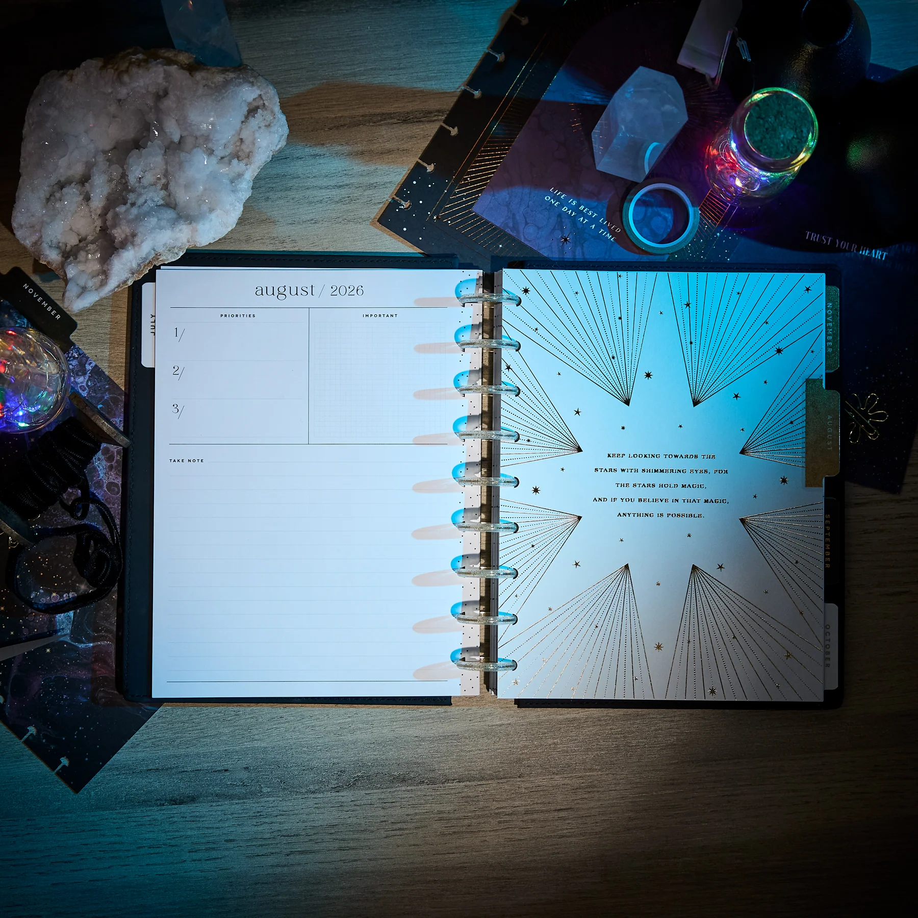2026–2027 SPECIALTY Eternal Stars Customizable Planner - Classic Vertical Layout - 12 Months - Image 10