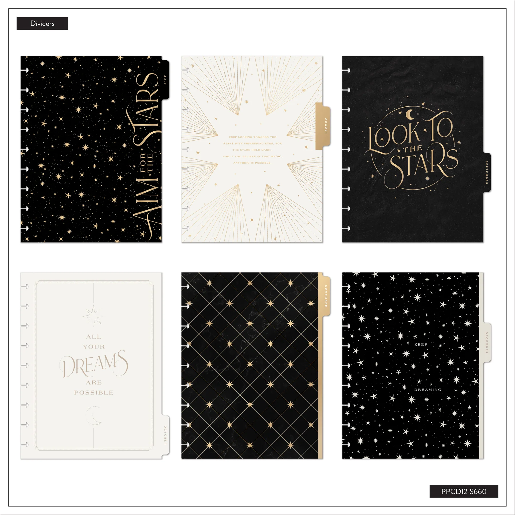 2026–2027 SPECIALTY Eternal Stars Customizable Planner - Classic Vertical Layout - 12 Months - Image 14