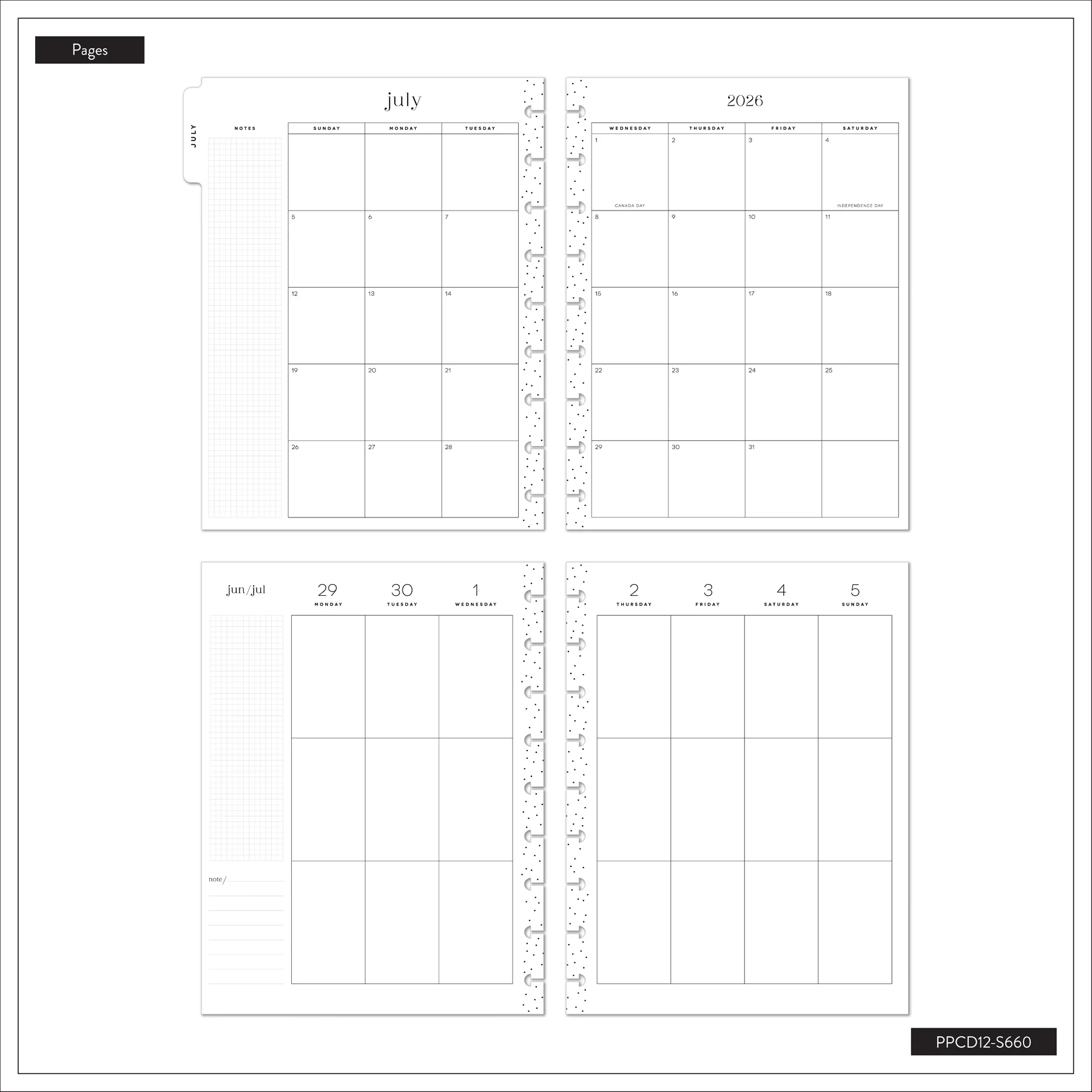 2026–2027 SPECIALTY Eternal Stars Customizable Planner - Classic Vertical Layout - 12 Months - Image 16