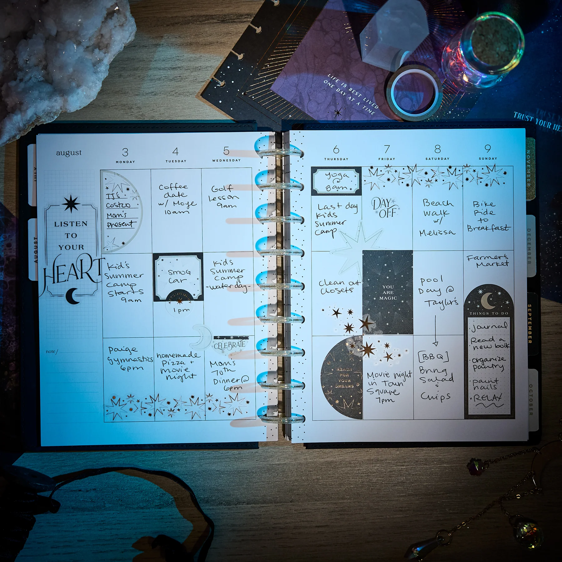 2026–2027 SPECIALTY Eternal Stars Customizable Planner - Classic Vertical Layout - 12 Months - Image 6