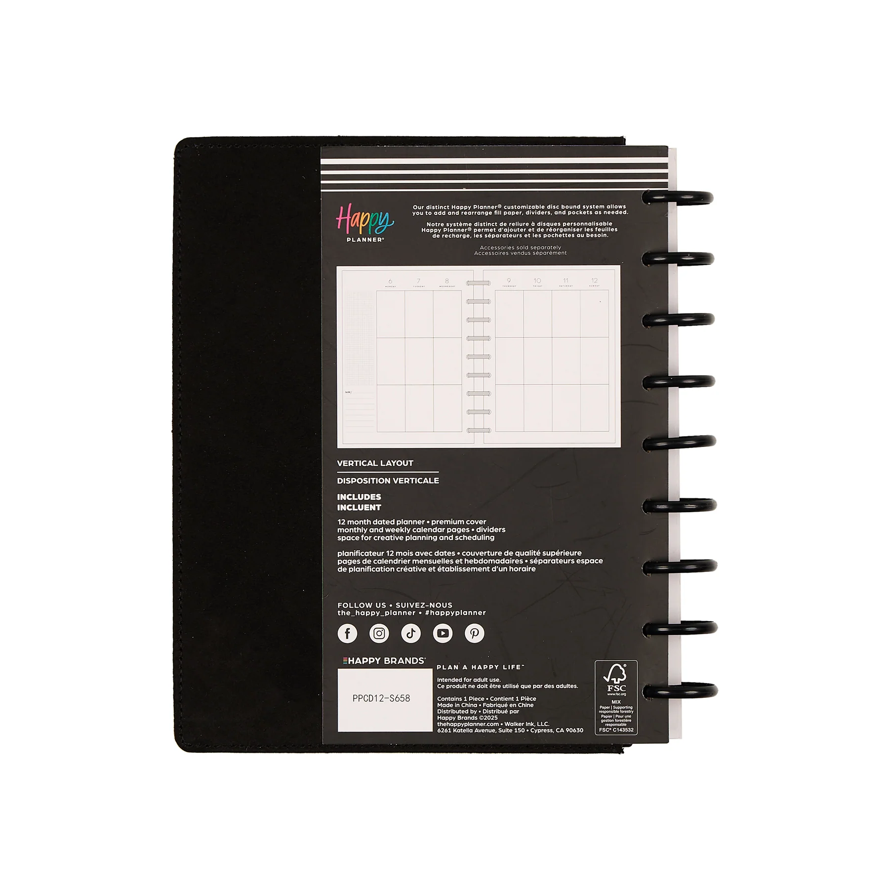 2026–2027 SPECIALTY Neutral Noir Customizable Planner - Classic Vertical Layout - 12 Months - Image 21