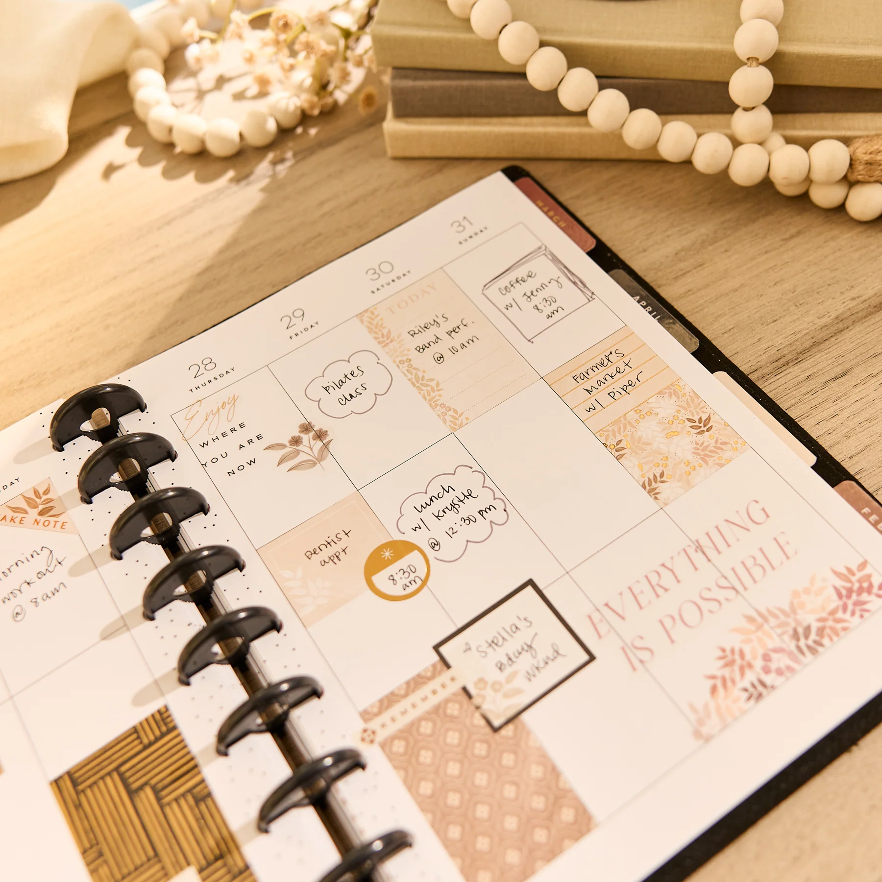 2026–2027 SPECIALTY Neutral Noir Customizable Planner - Classic Vertical Layout - 12 Months - Image 7