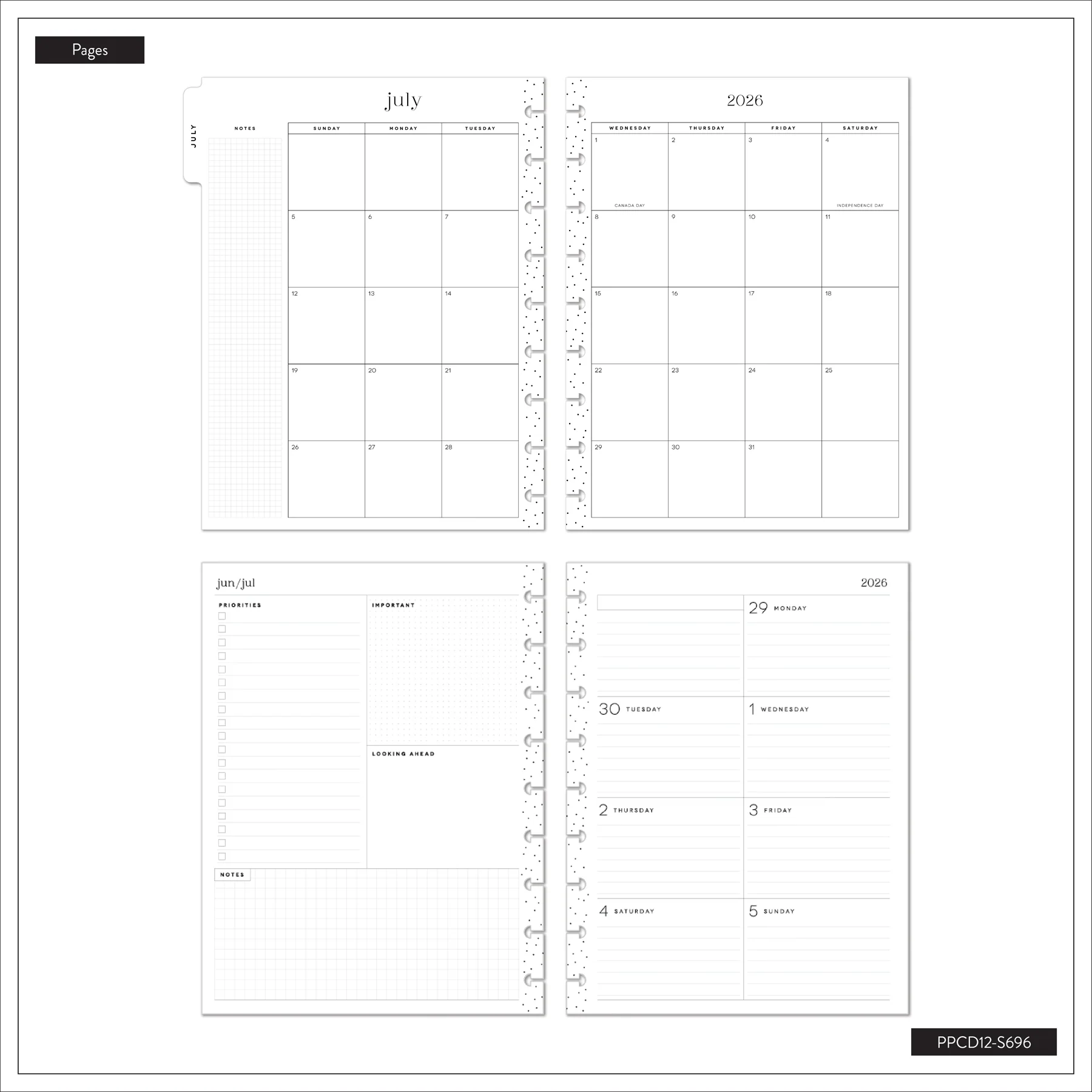 2026–2027 SPECIALTY Reading Hour Customizable Planner - Classic Dashboard Layout - 12 Months - Image 19