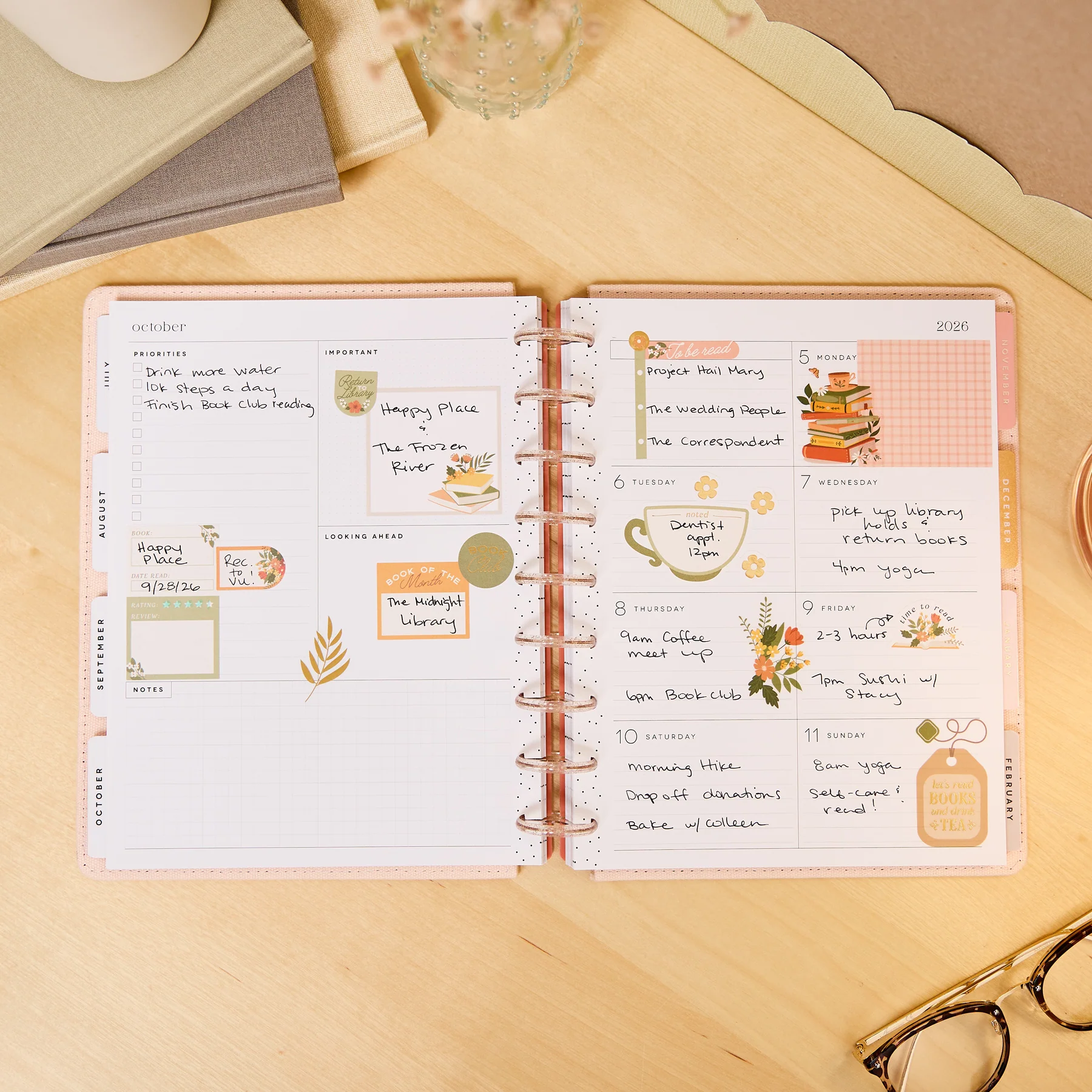 2026–2027 SPECIALTY Reading Hour Customizable Planner - Classic Dashboard Layout - 12 Months - Image 5
