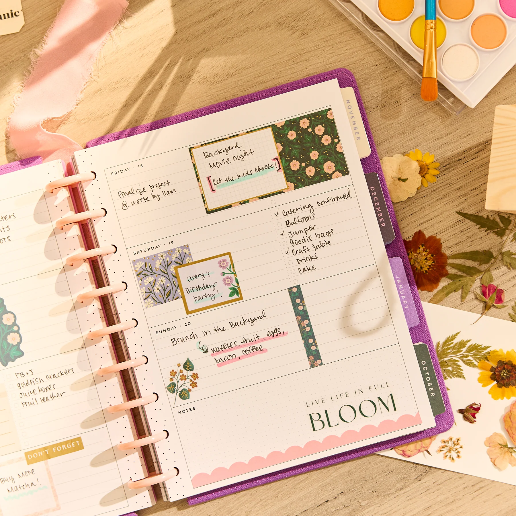 2026–2027 SPECIALTY Spring Tapestry Customizable Planner - Classic Horizontal Layout - 12 Months - Image 7