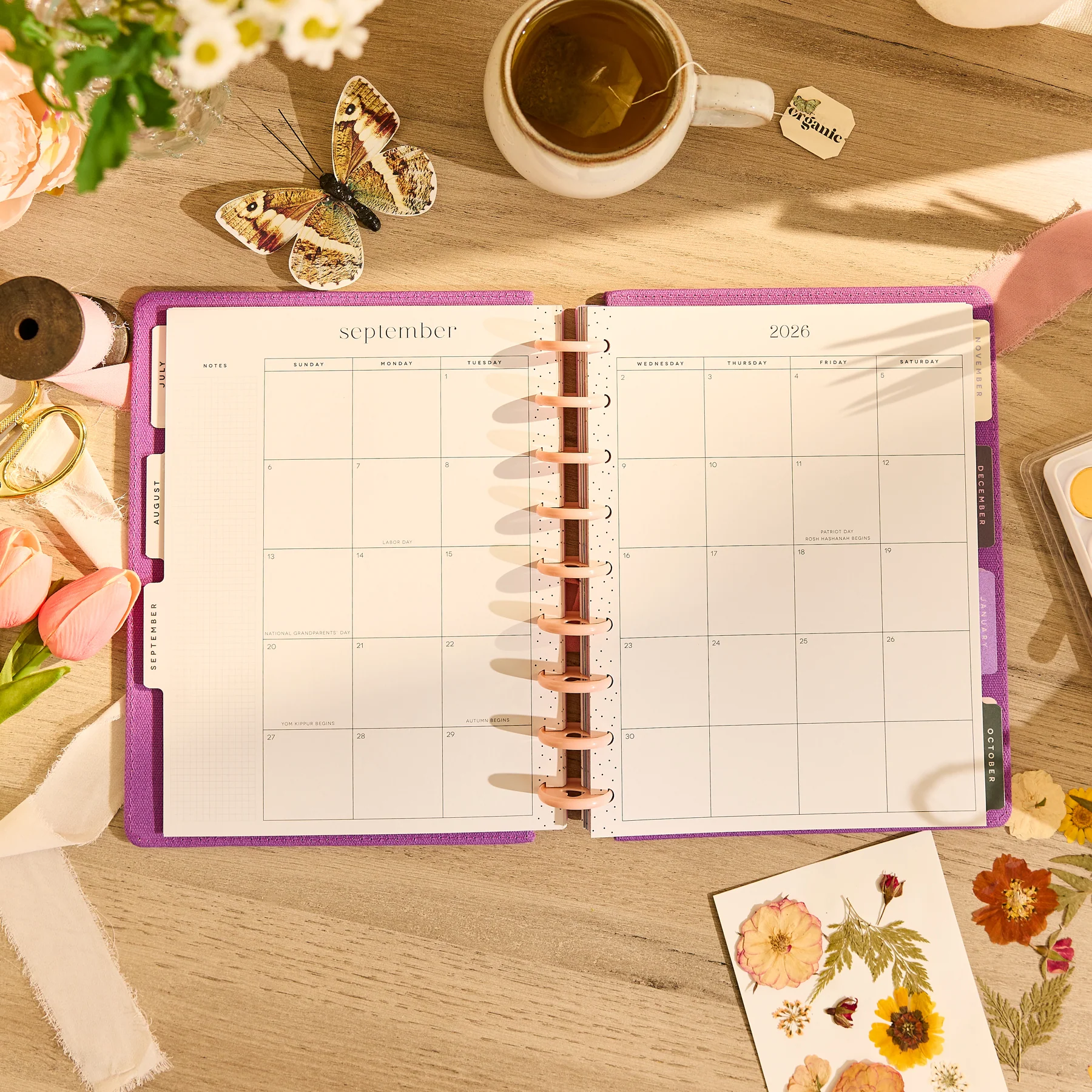 2026–2027 SPECIALTY Spring Tapestry Customizable Planner - Classic Horizontal Layout - 12 Months - Image 9